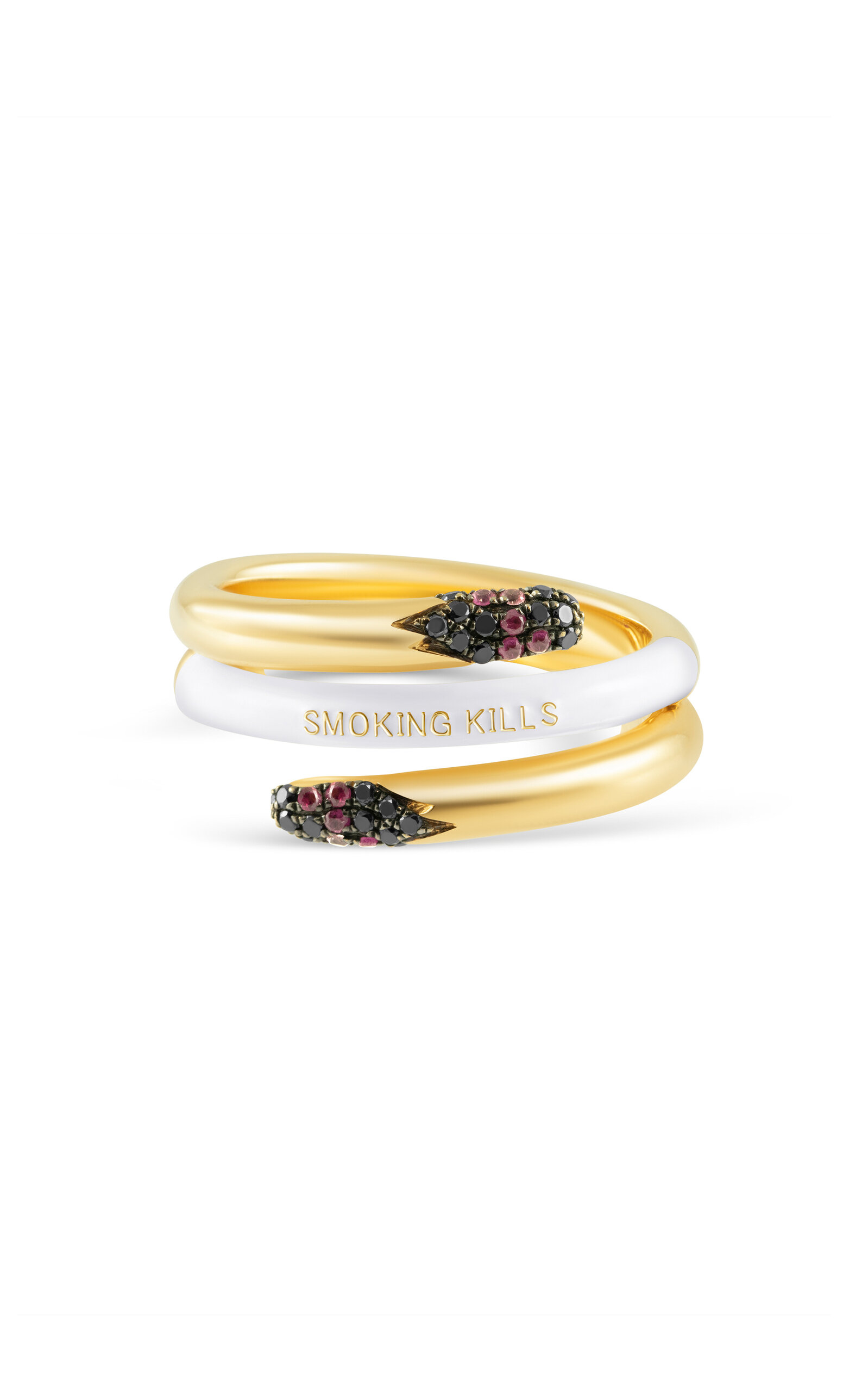 18k Yellow Gold Double-Sided Cigarette  Ring