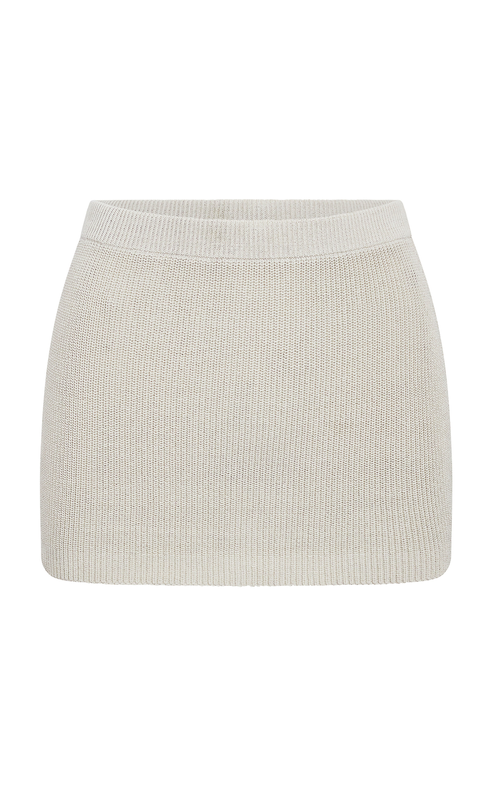 Kivu Ribbed-Knit Cotton-Blend Mini Skirt