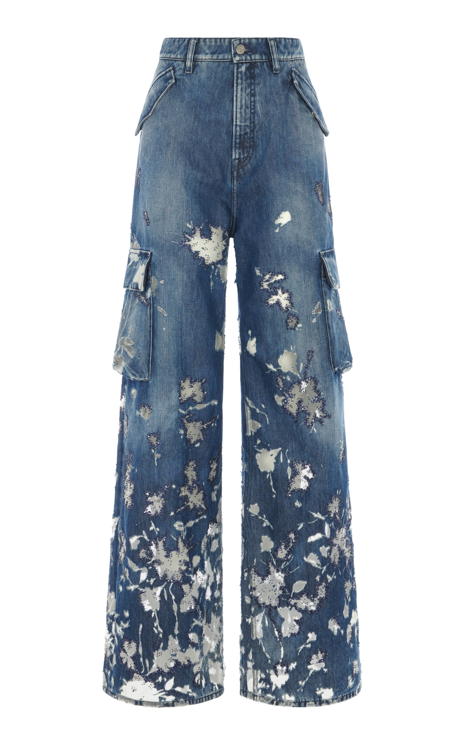 Ralph Lauren Berke Embellished Tapered Jeans In Blue