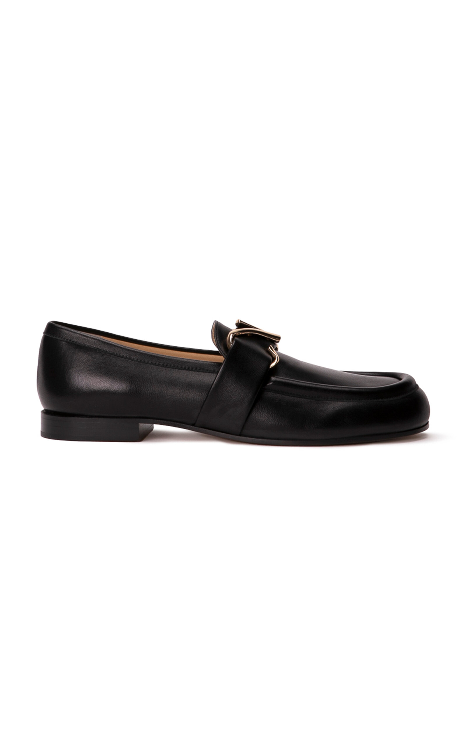 Proenza Schouler Monogram Leather Loafers In Black ModeSens