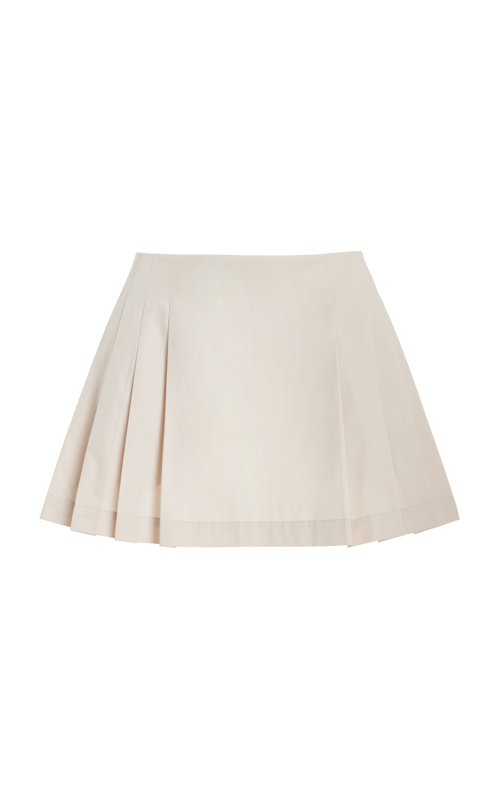 Pleated Organic Cotton Mini Skirt