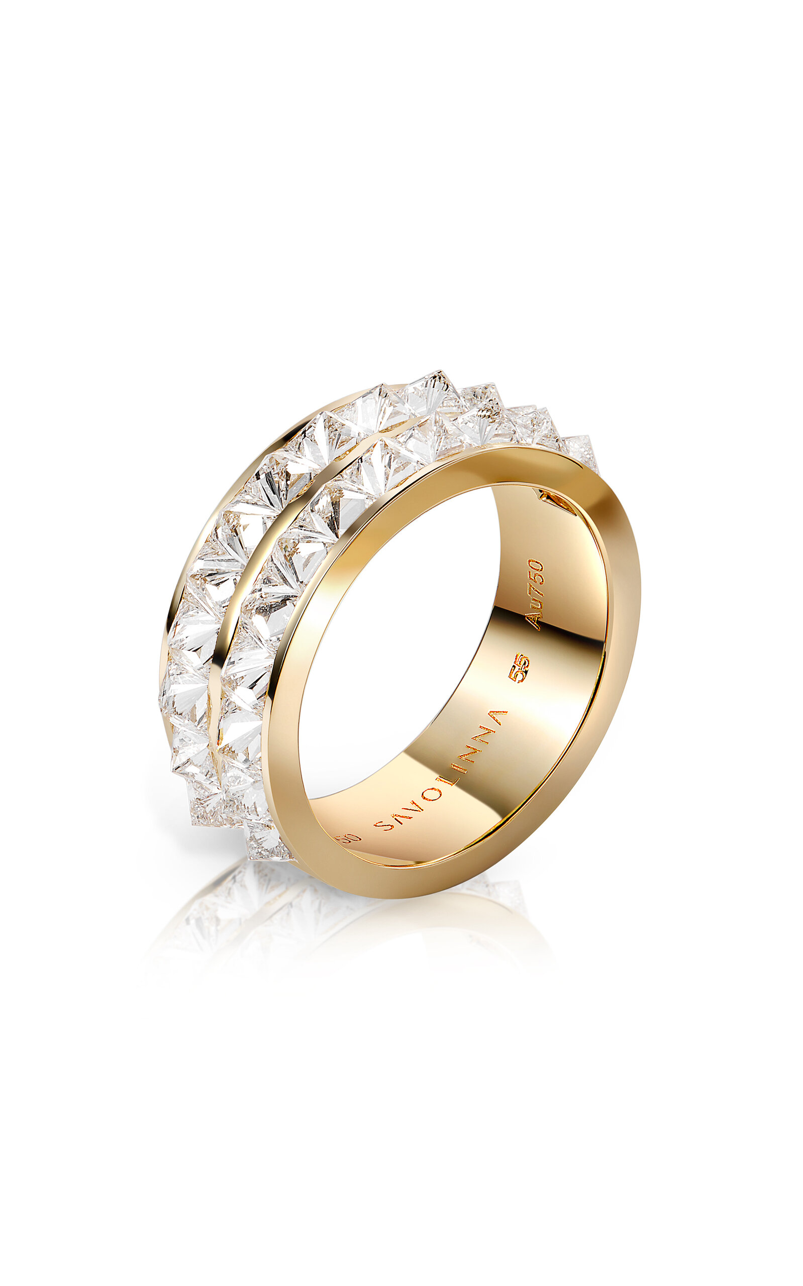 Be Spiked 18k Yellow Gold Diamond Ring