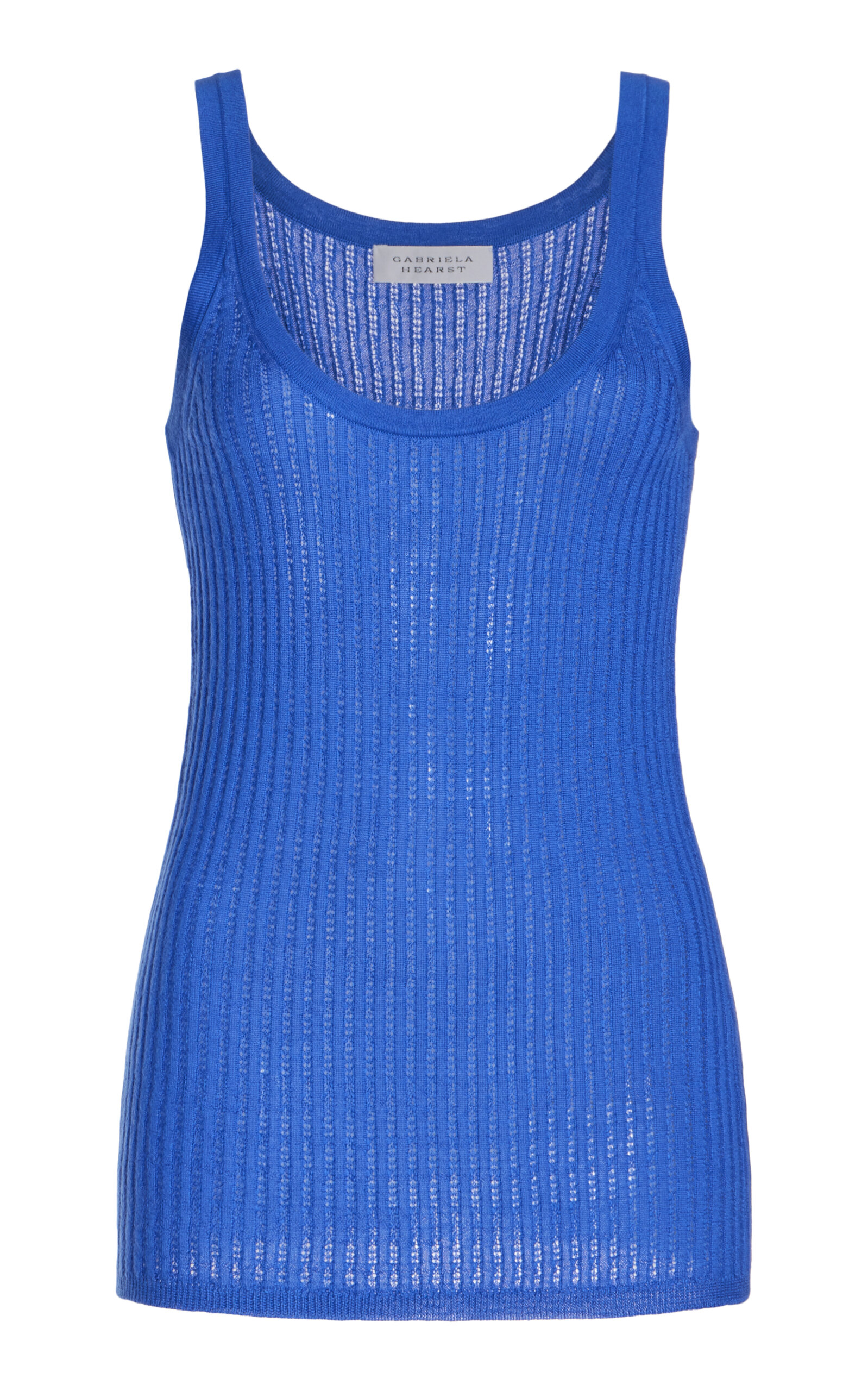 Nevin Pointelle-Knit Cashmere-Silk Tank Top