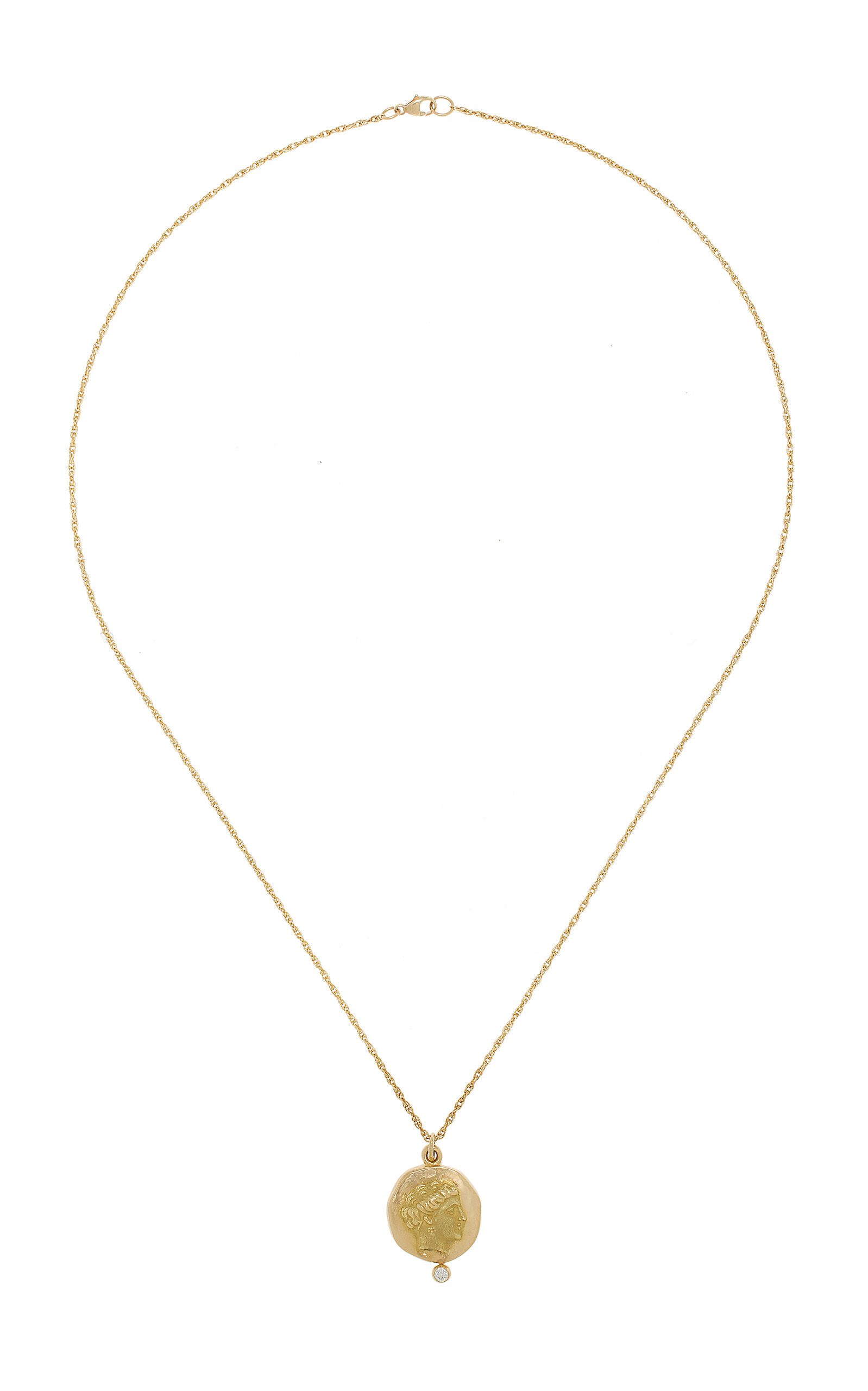 Shop Haute Victoire Andromeda 18k Yellow Gold Diamond Necklace