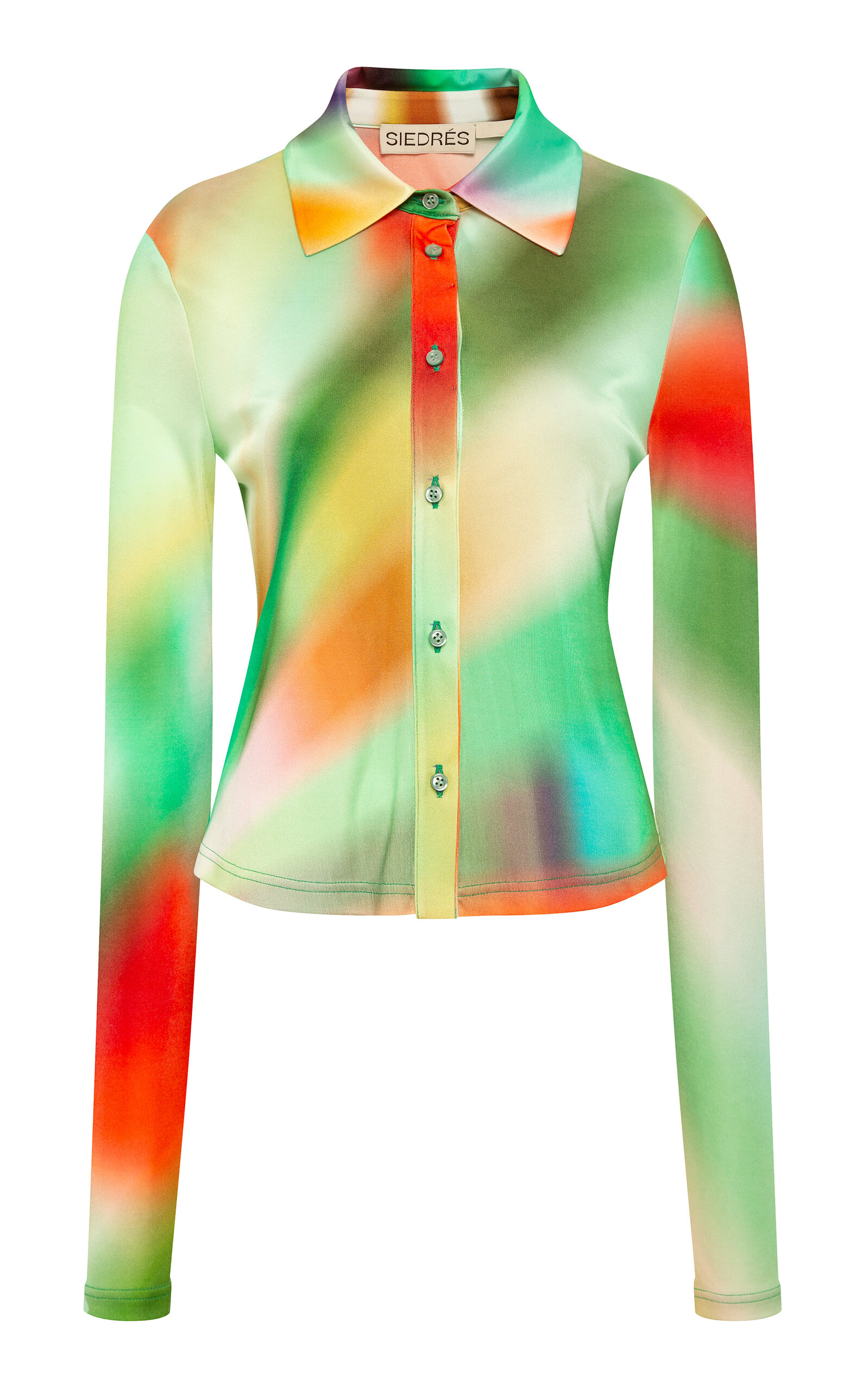 Siedres graphic-print Long-Sleeve Top - Green