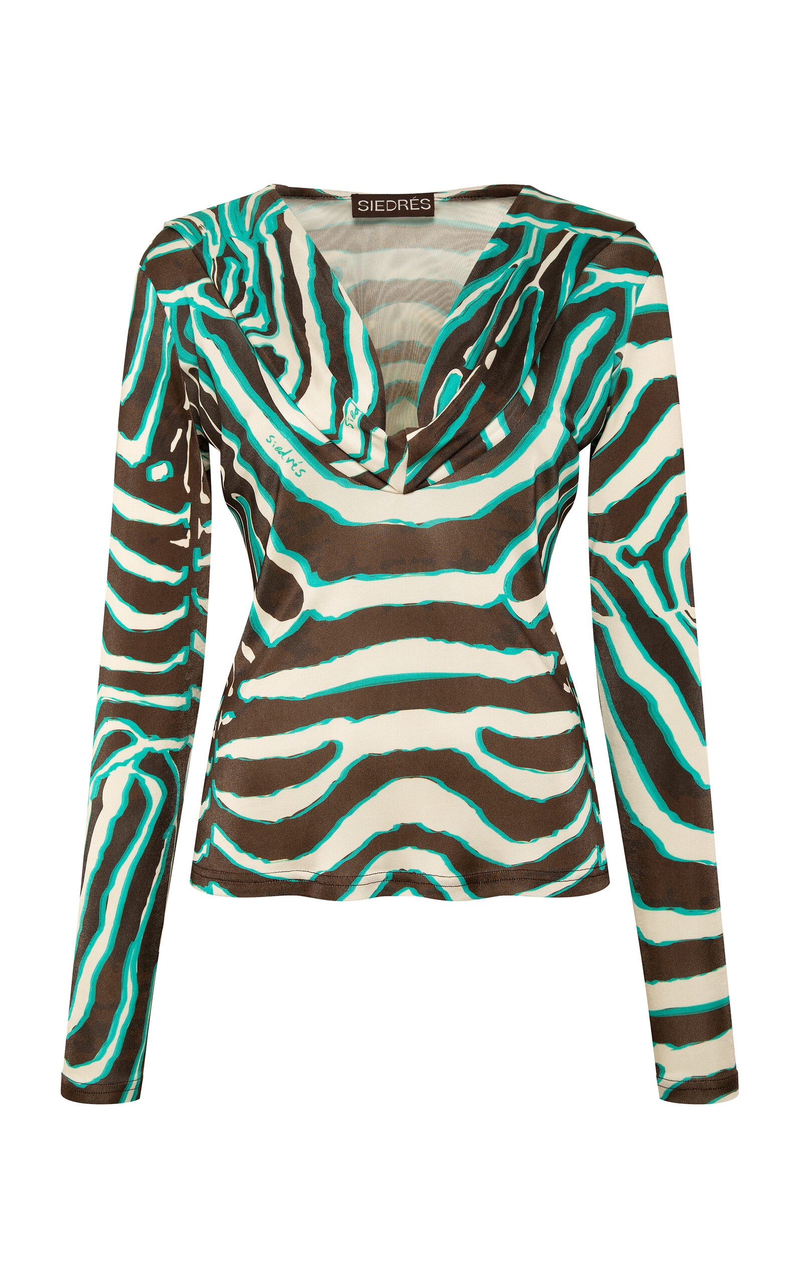 Siedres graphic-print Long-Sleeve Top - Green