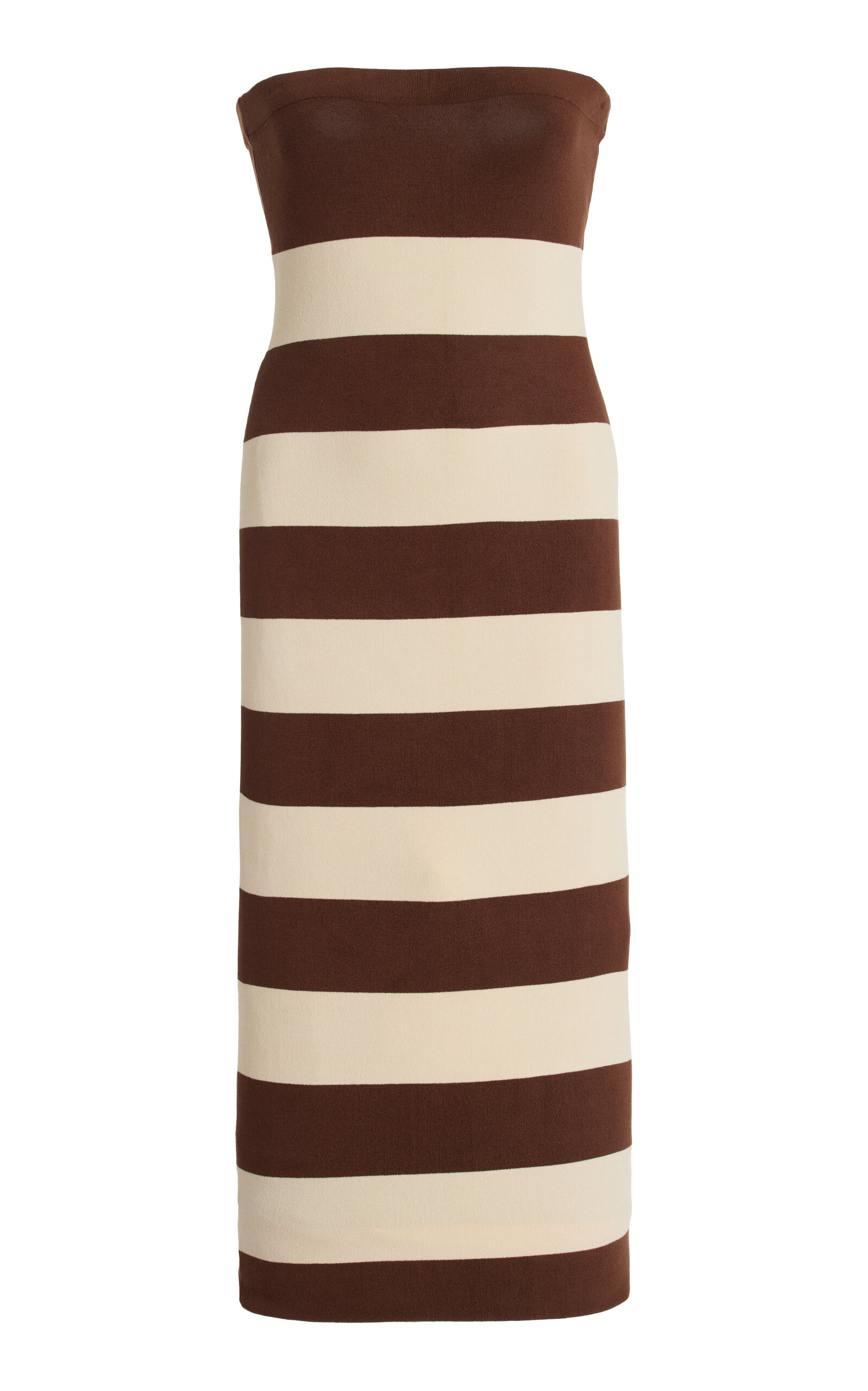 POSSE THEO STRAPLESS JERSEY MIDI DRESS