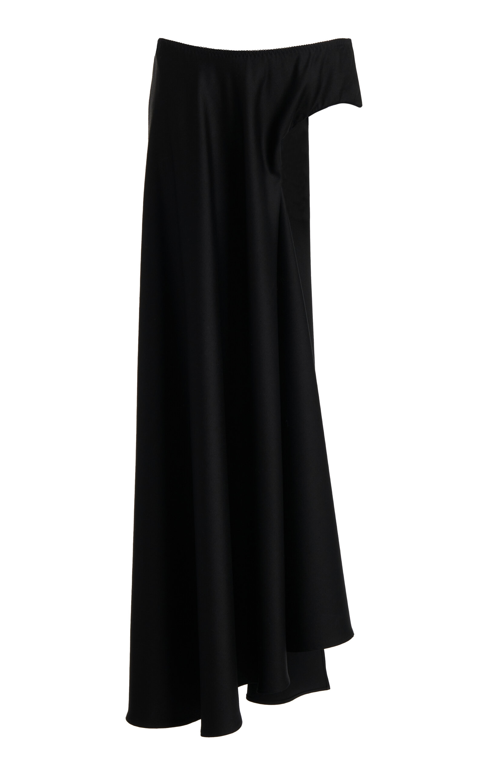Shop Christopher Esber Talus Mono-tailored Wool Maxi Skirt In Black