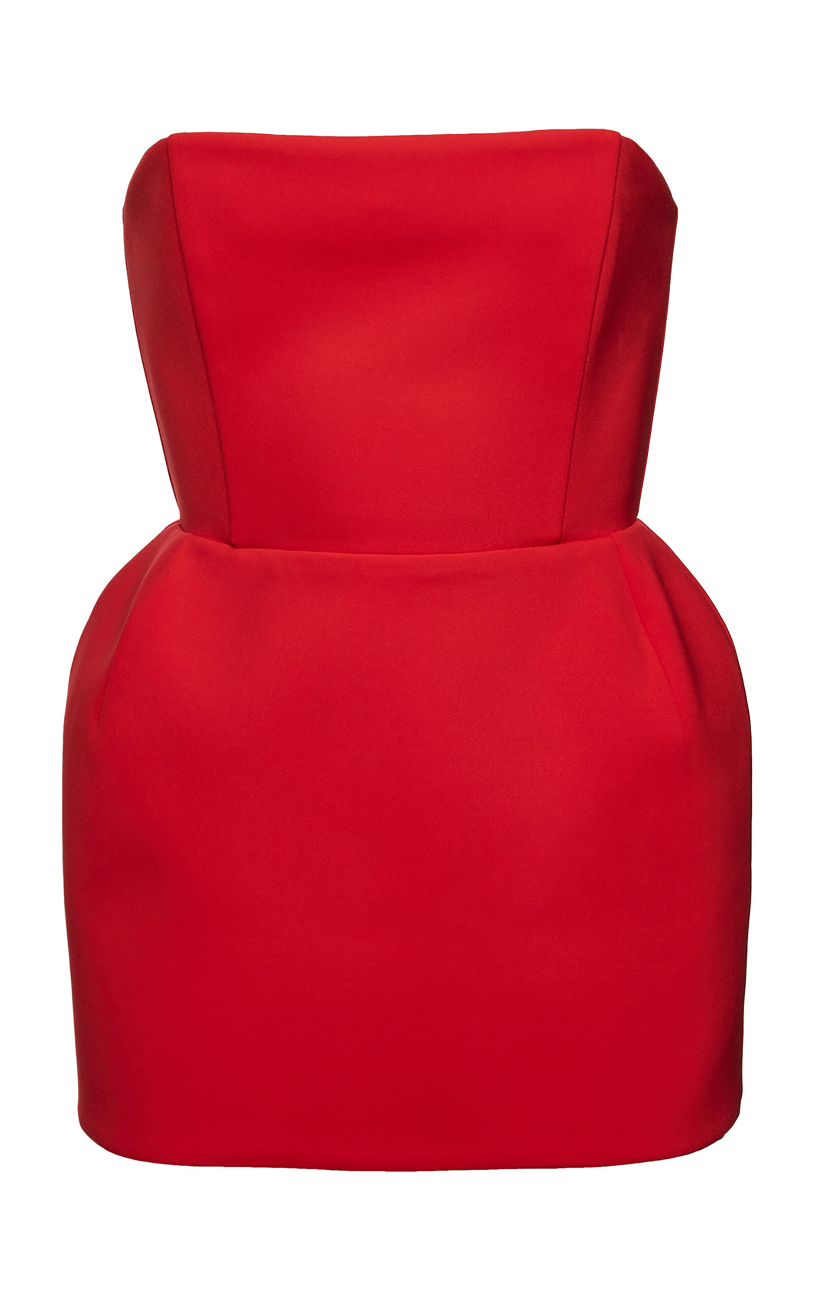 Shop Magda Butrym Sculpted Strapless Mini Dress In Red