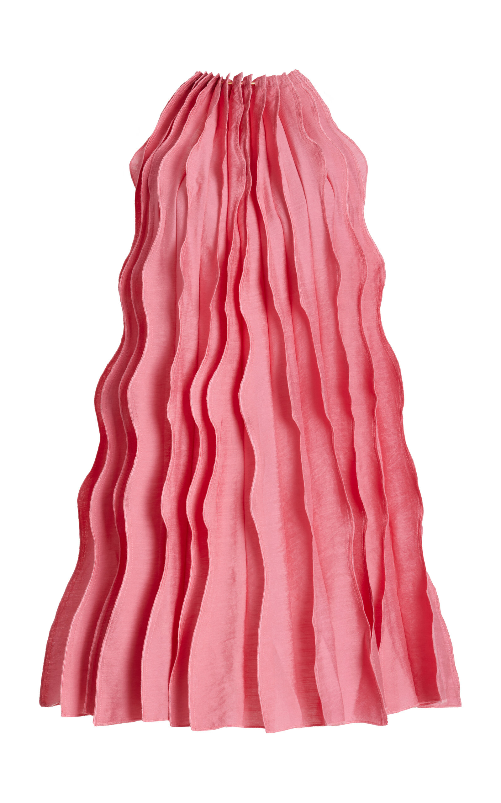 Shop Cult Gaia Marla Wavy-paneled Woven Mini Dress In Pink