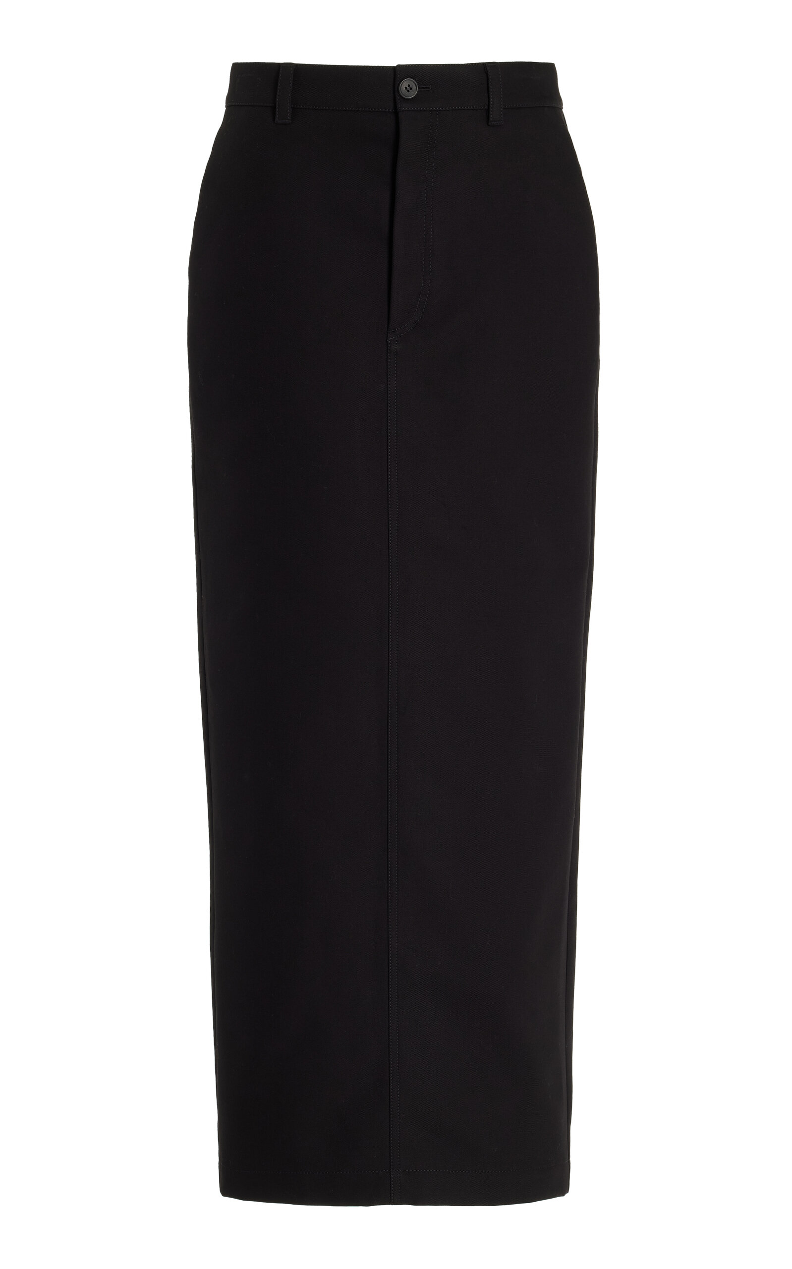 Shop Wardrobe.nyc Cotton Drill Maxi Column Skirt In Black