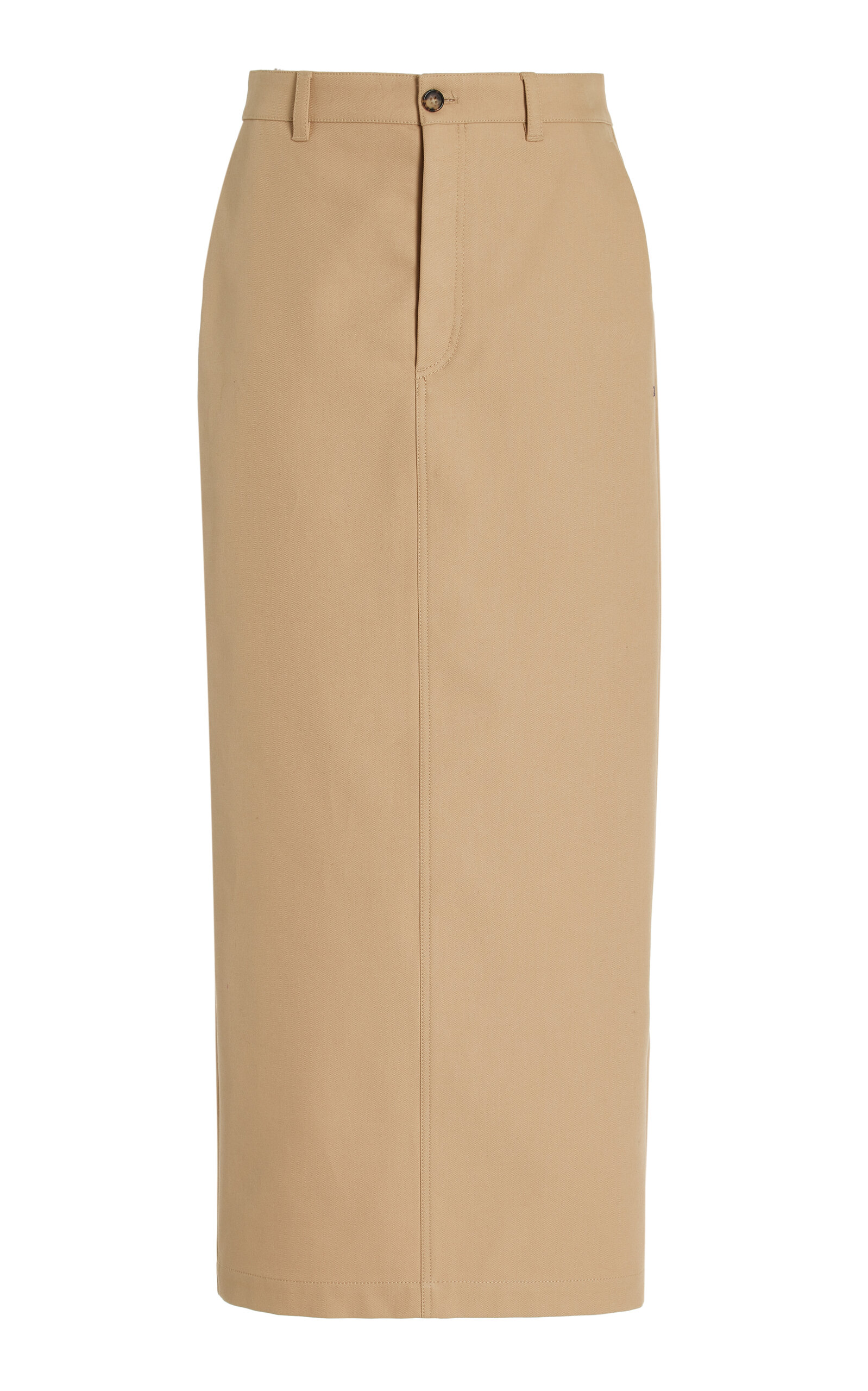 Shop Wardrobe.nyc Drill Column Skirt In Khaki