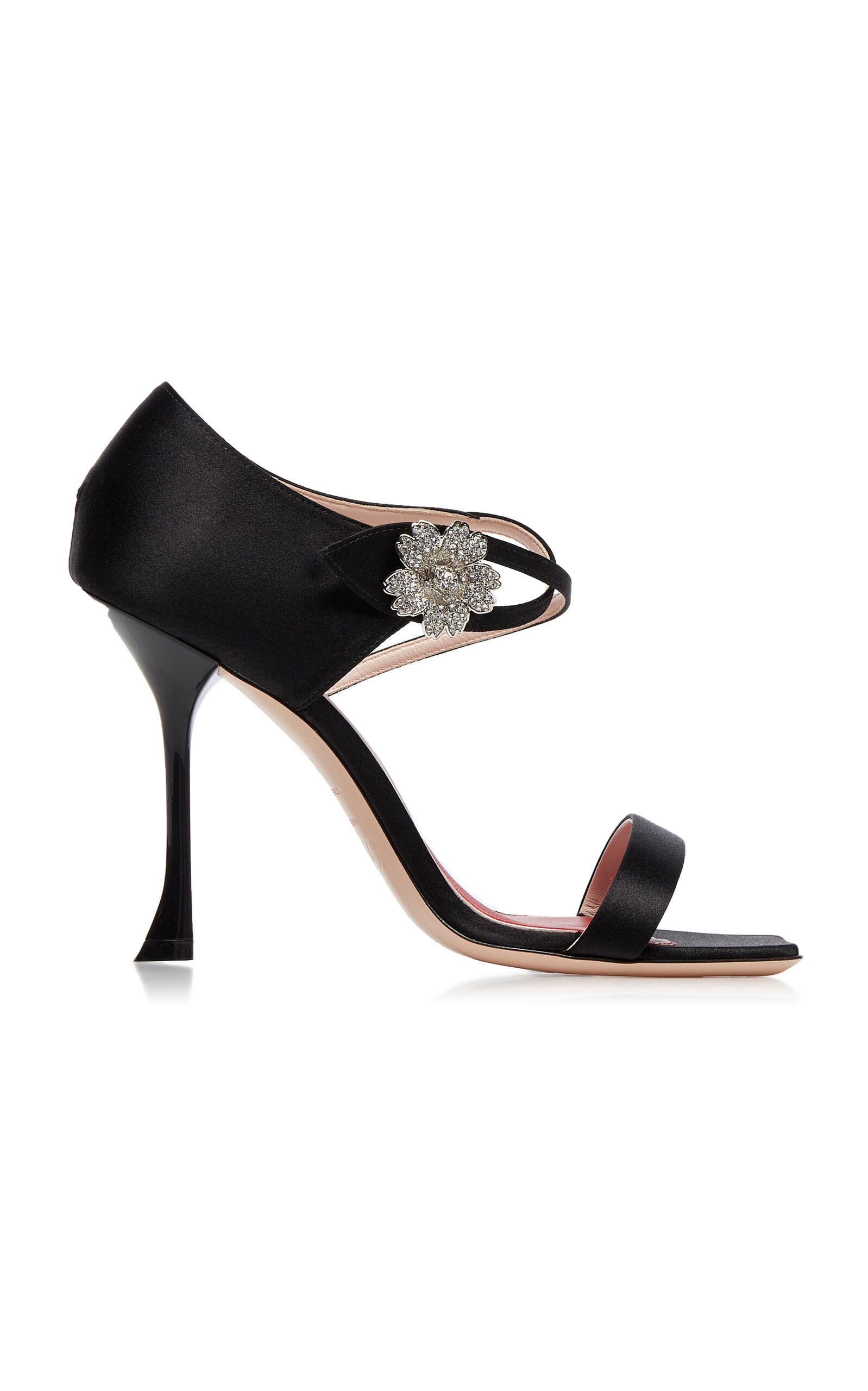 Shop Roger Vivier I Love Vivier Daisy Heeled Sandals In Black