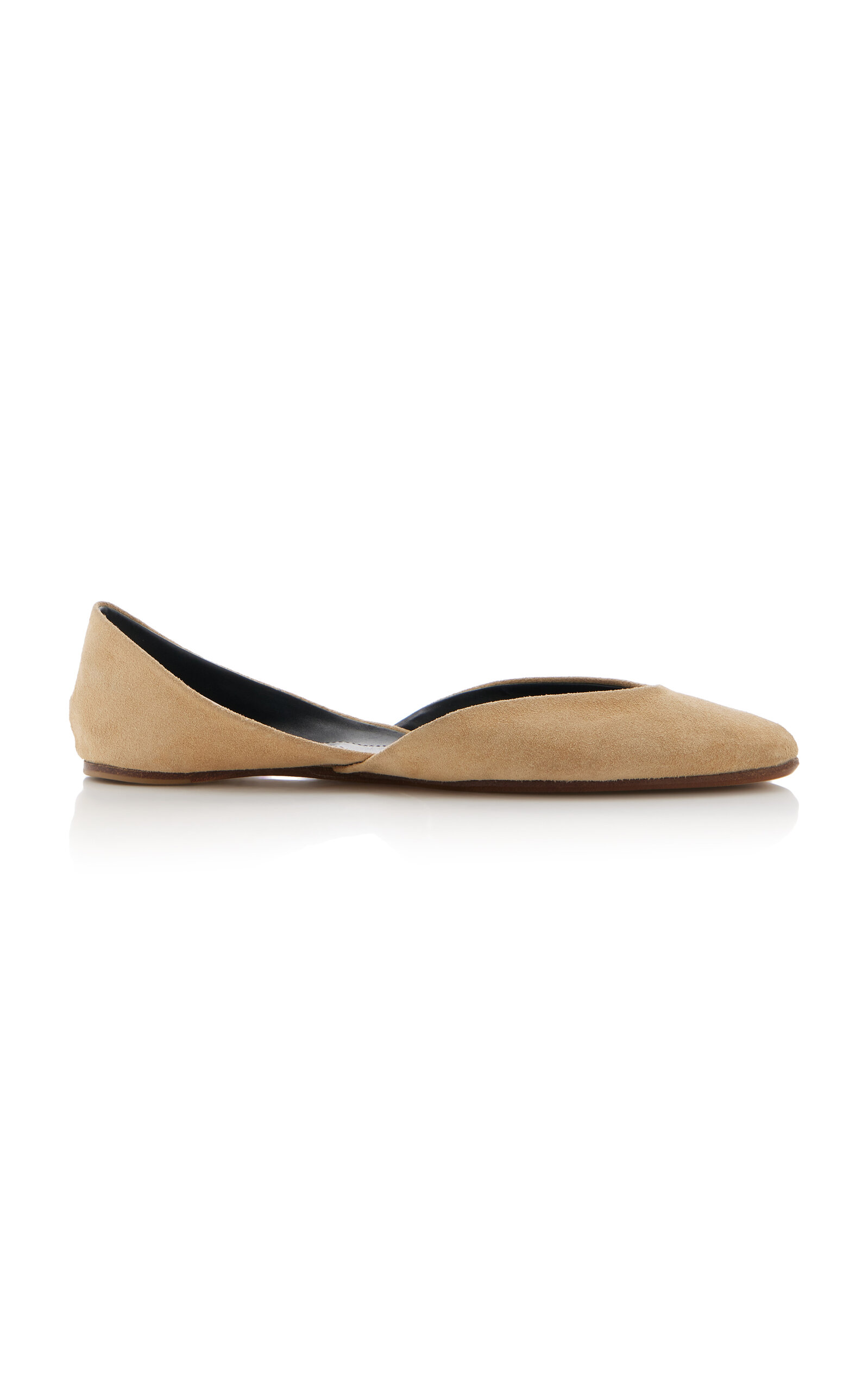 Shop The Row Gemma Suede Flats In Neutral