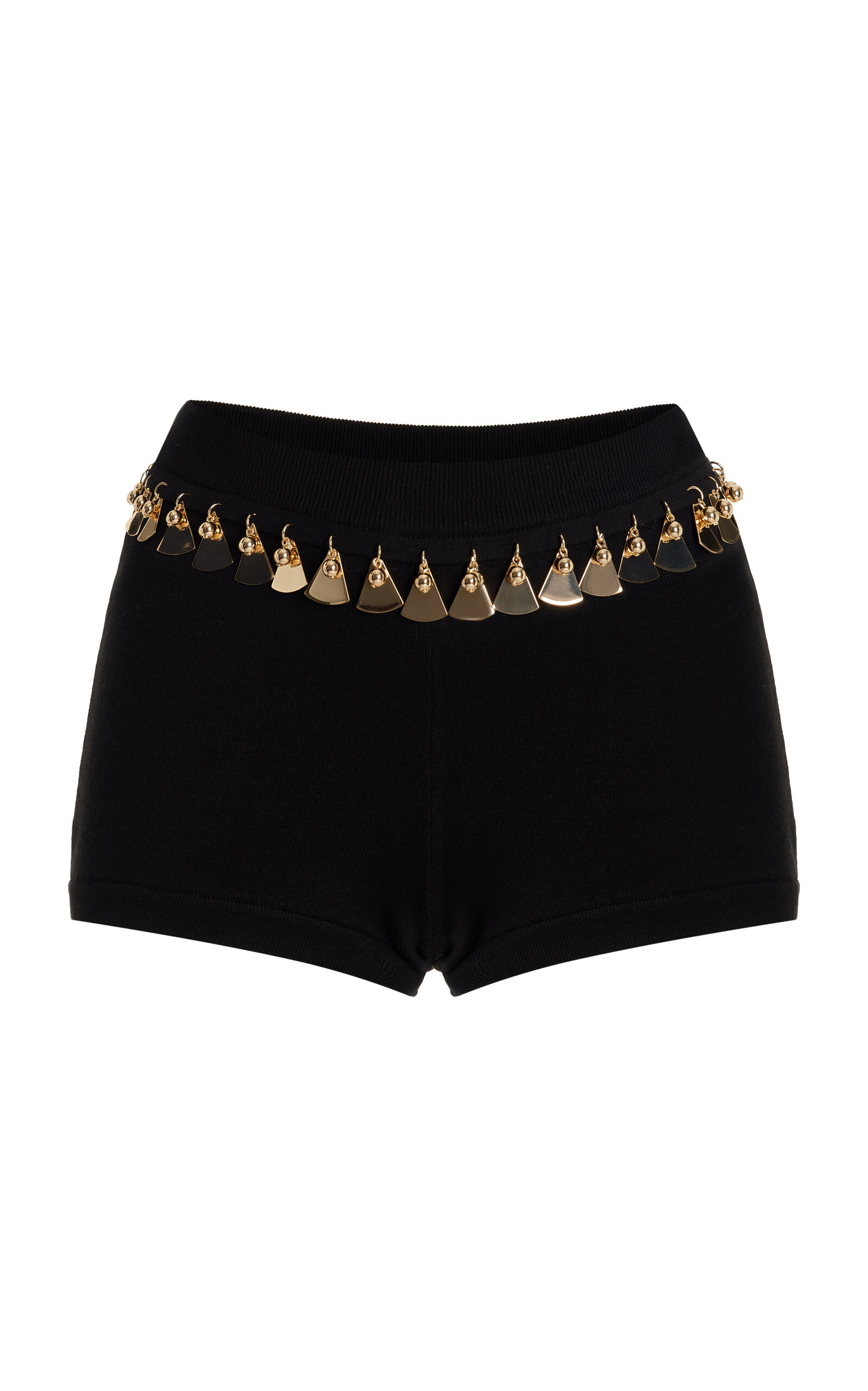 Paillette-Trimmed Jersey Shorts