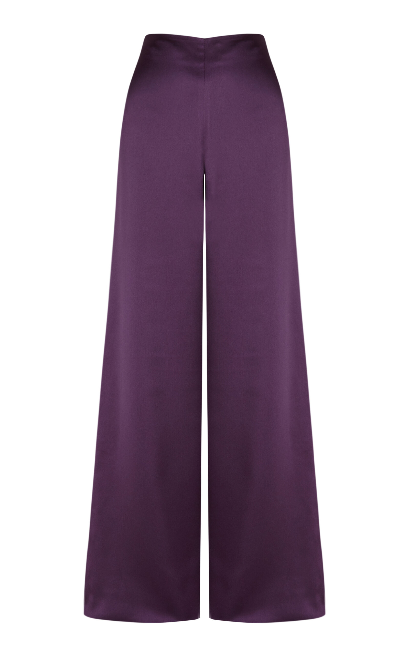 Tailored Satin Wide-Leg Pants