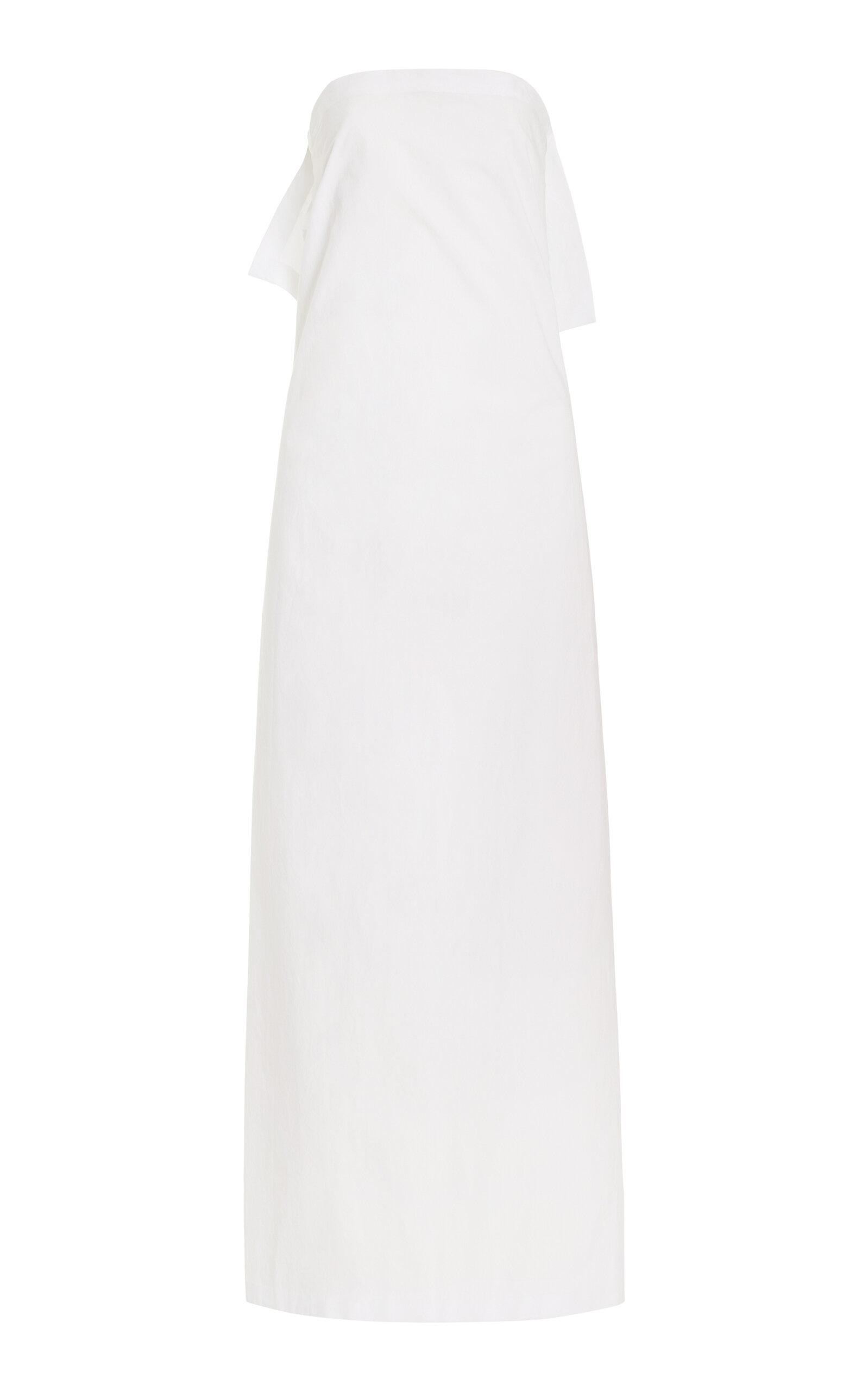 Shop The Row Bernette Strapless Cotton Maxi Dress In White