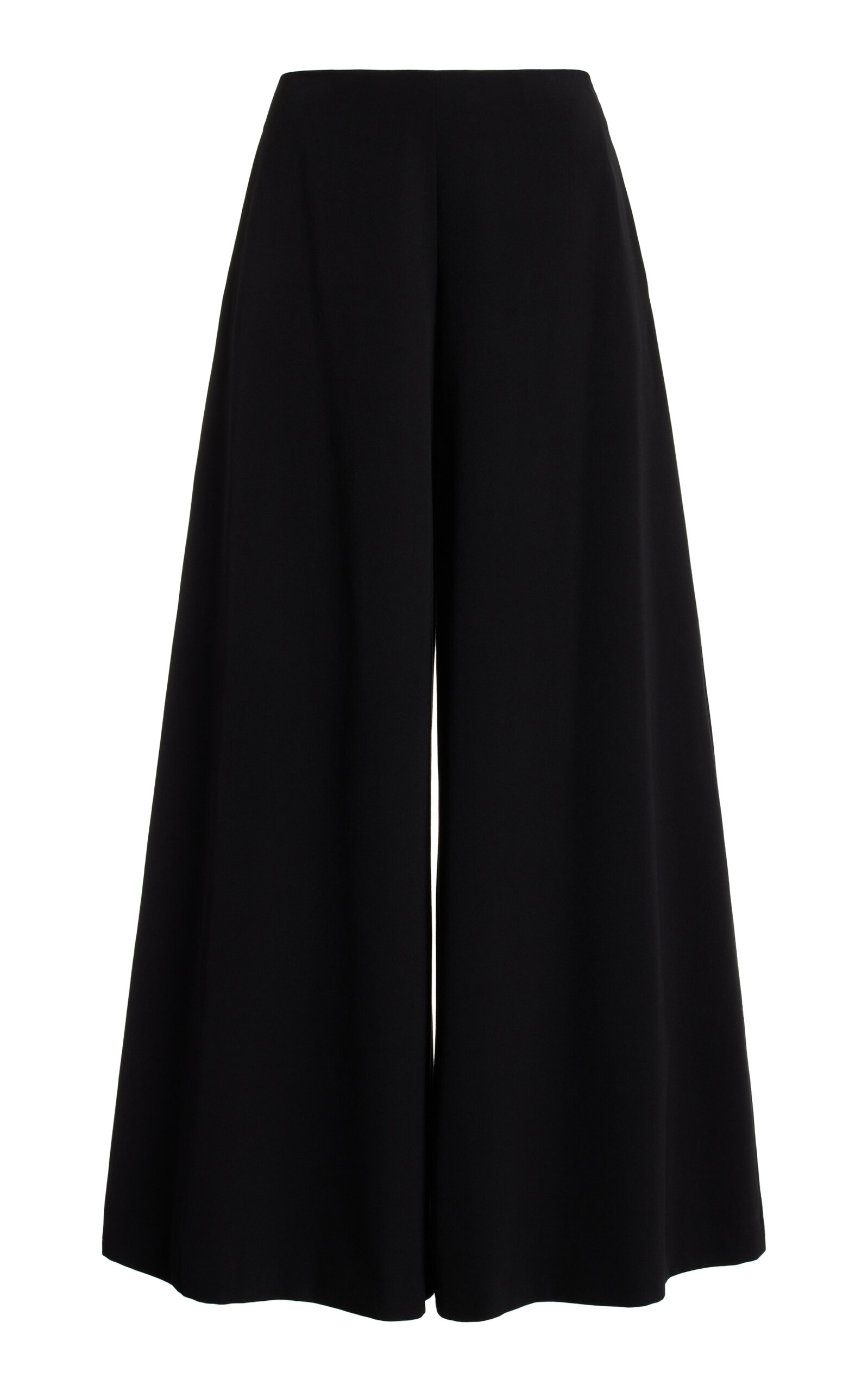 Shop The Row Dela High-rise Wool Wide-leg Pants In Black