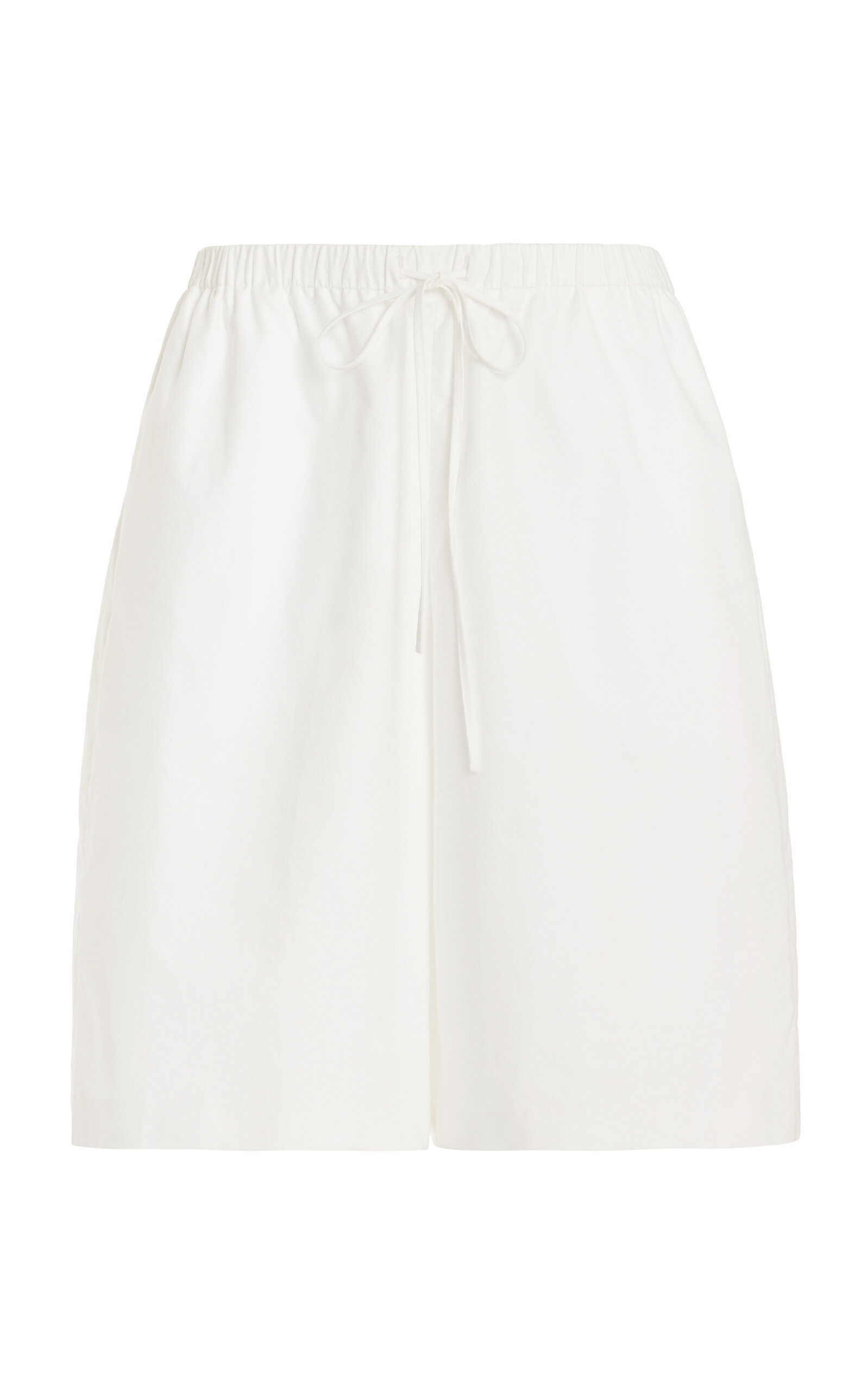 Shop The Row Stanton Oversized Cotton Shorts In White