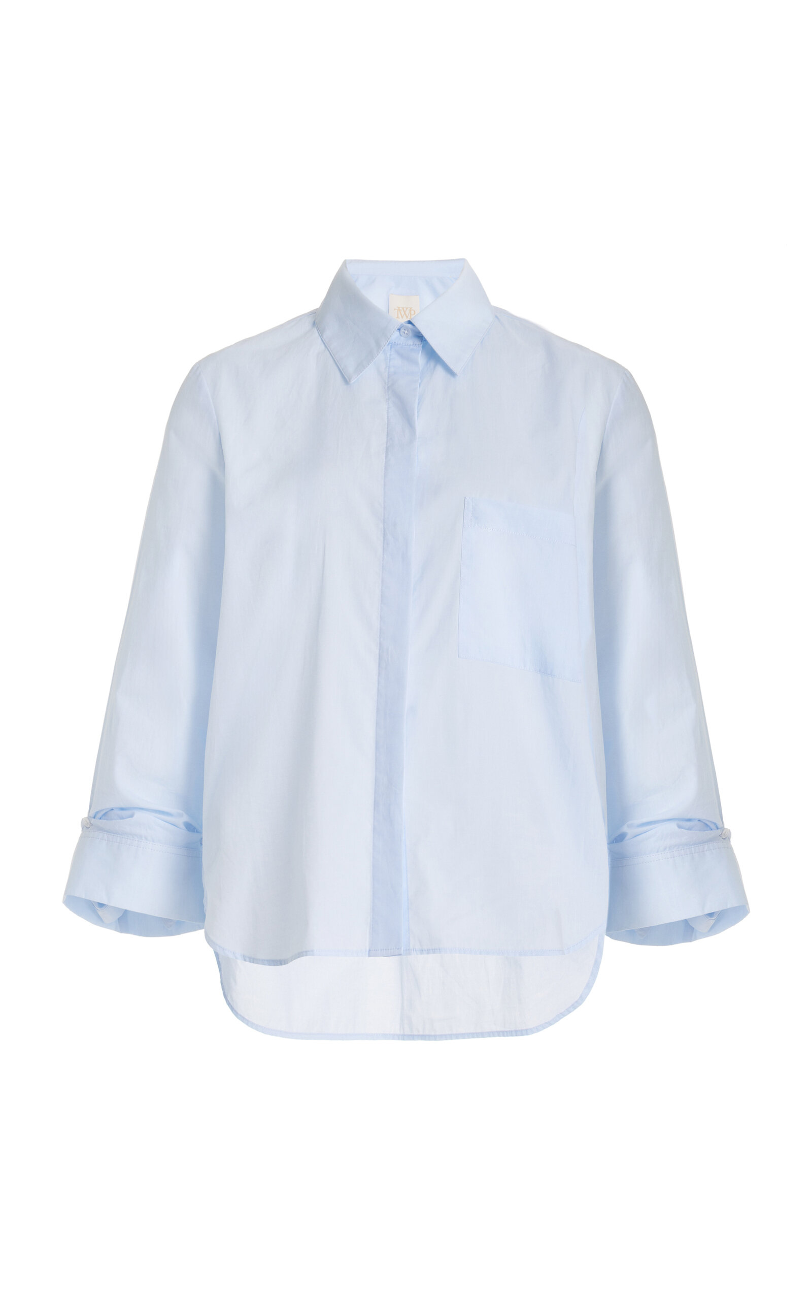 Twp Boyfriend Cotton Shirt In Light Blue