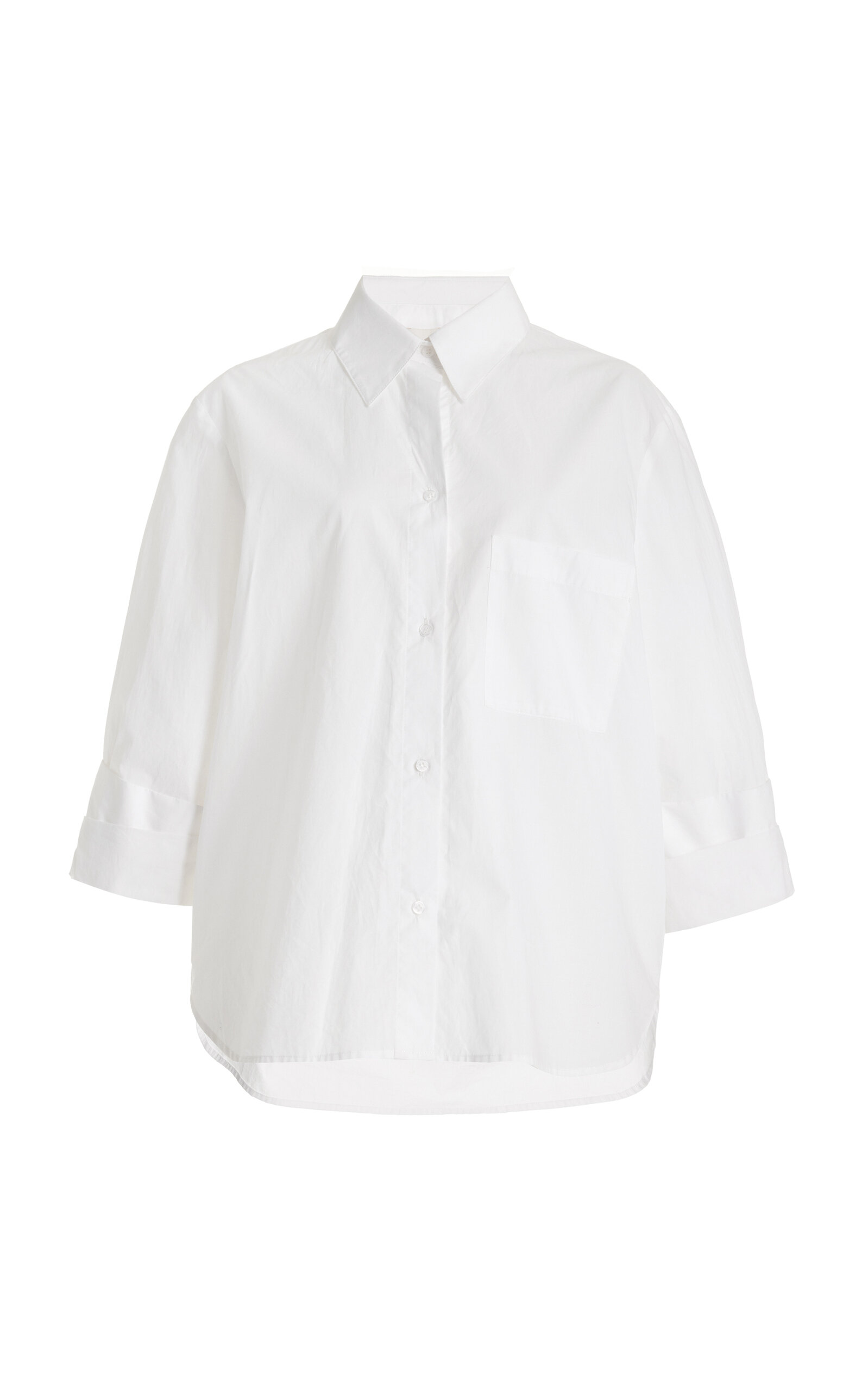 Twp Boyfriend Cotton Shirt In White