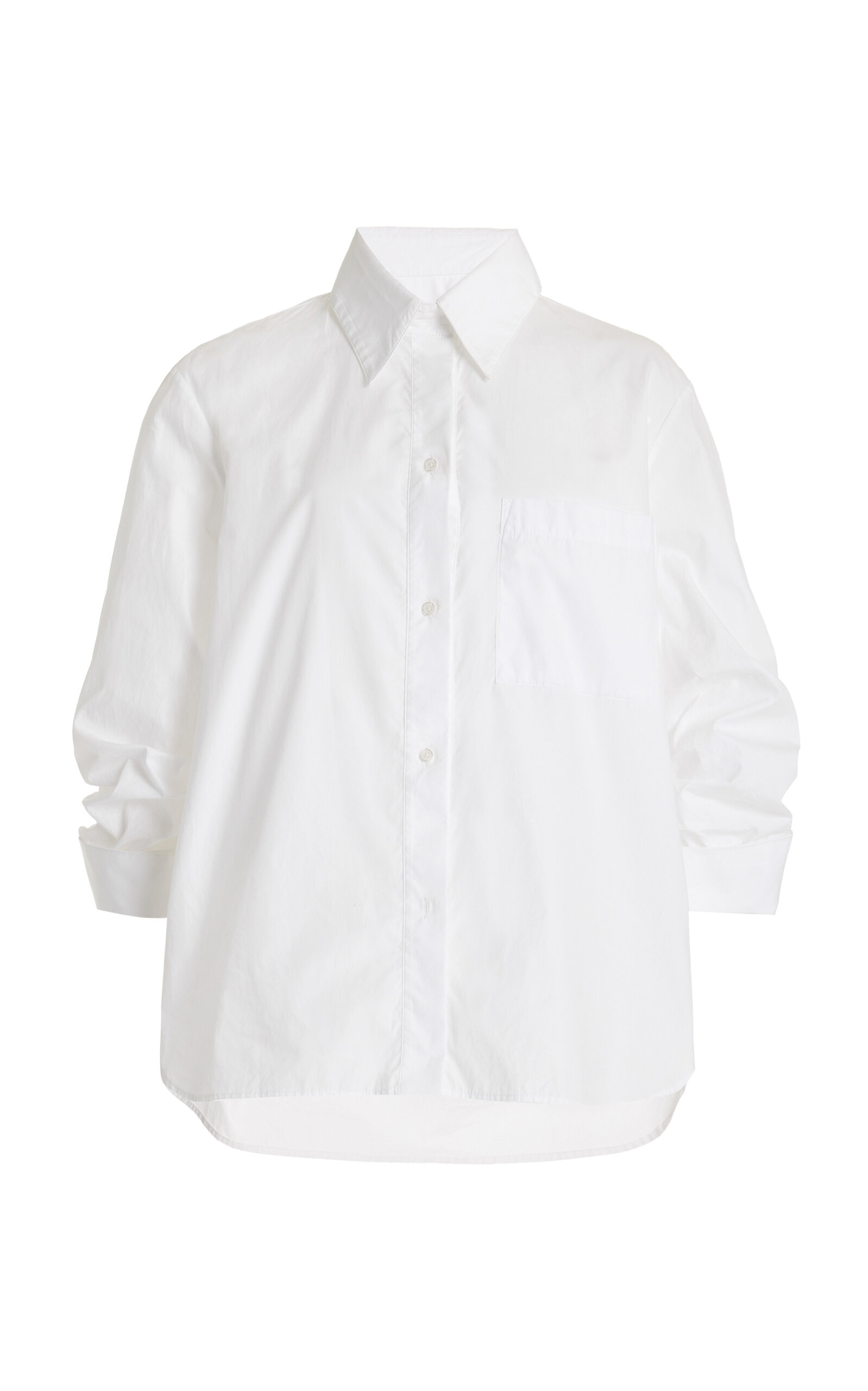 Twp Following Morning Cotton Shirt In White