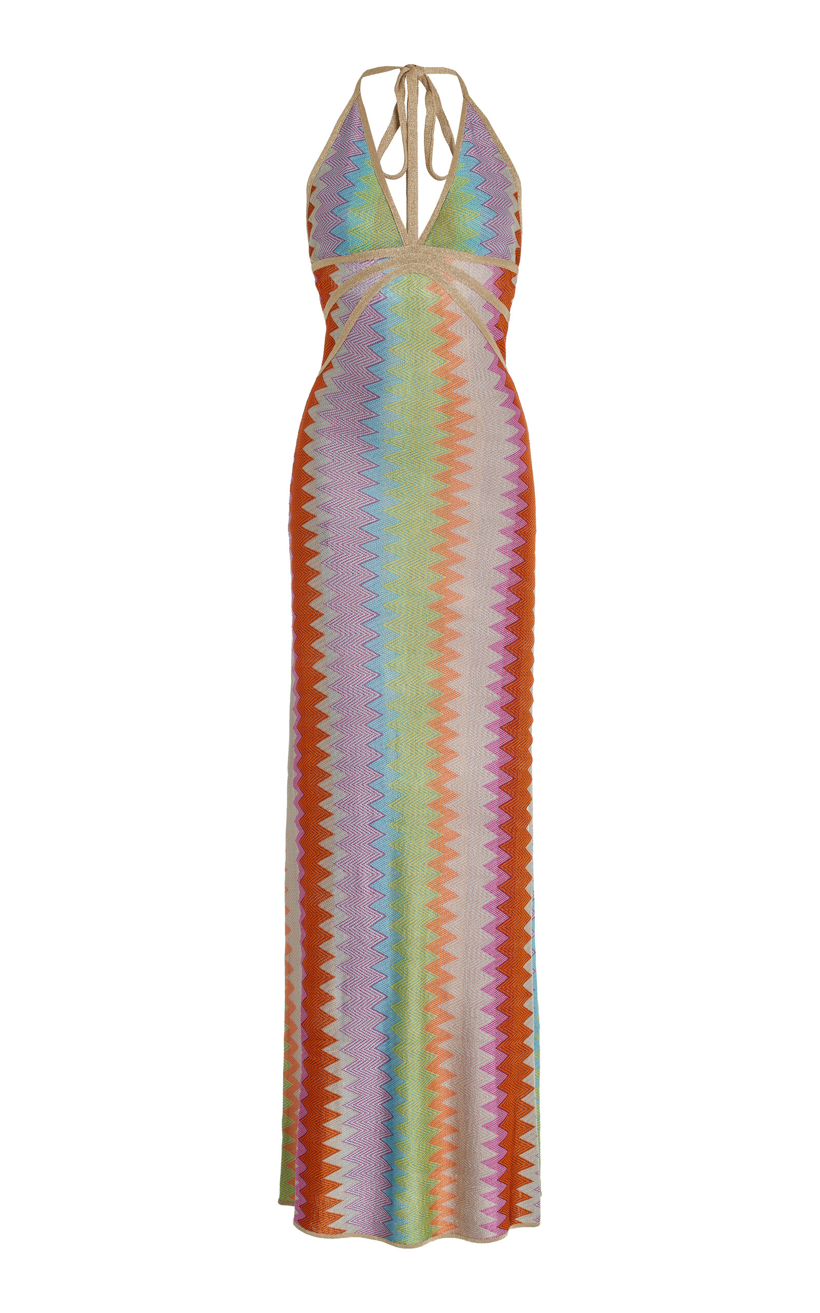 ALEXIS ENNA WOVEN HALTER MAXI DRESS