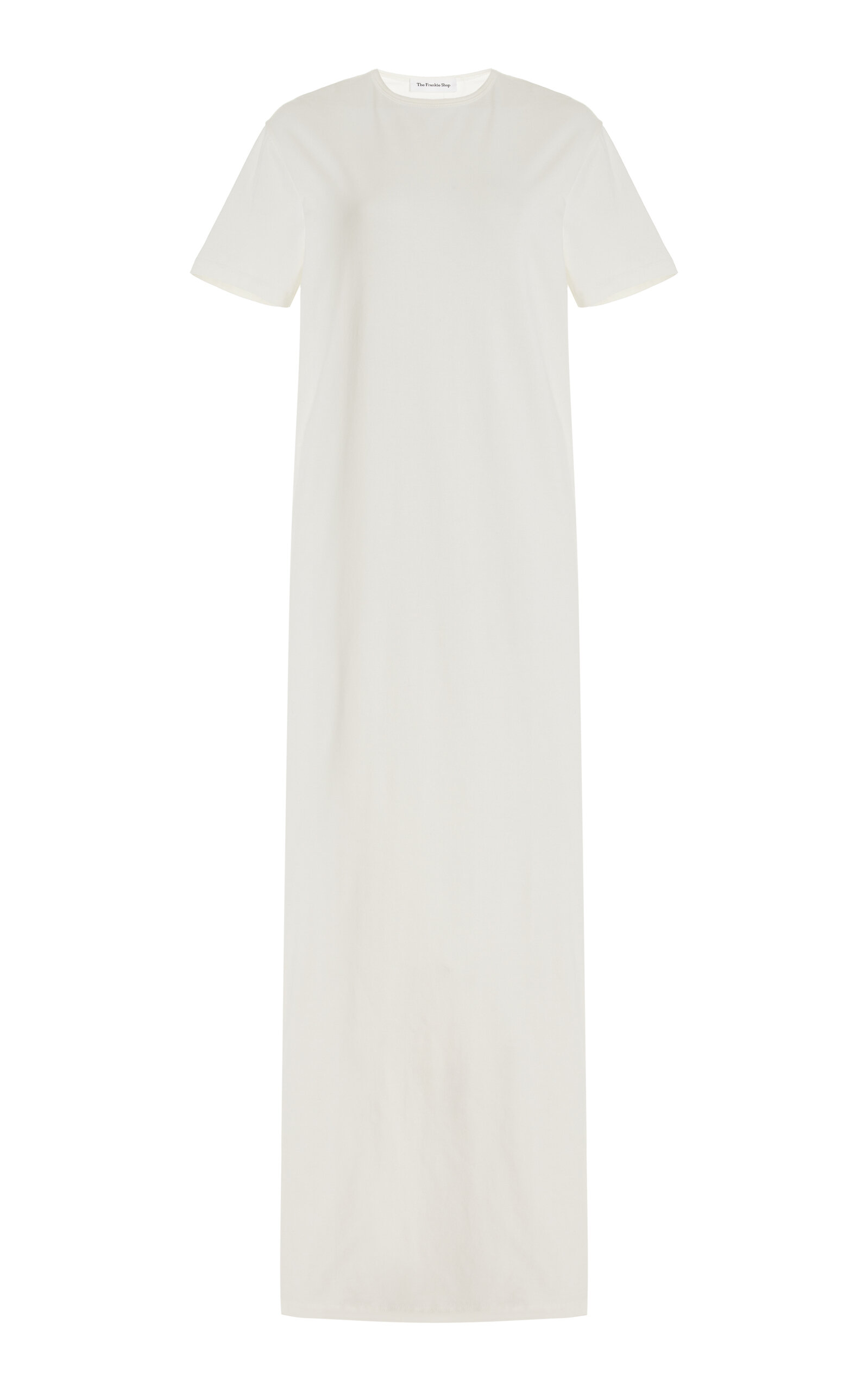 Shop The Frankie Shop Maya Stretch-cotton Maxi T-shirt Dress In White