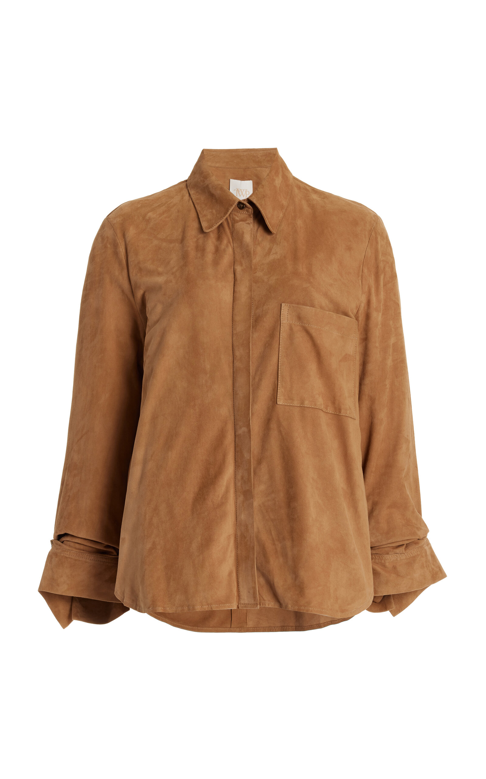 Twp Boyfriend Suede Shirt In Tan