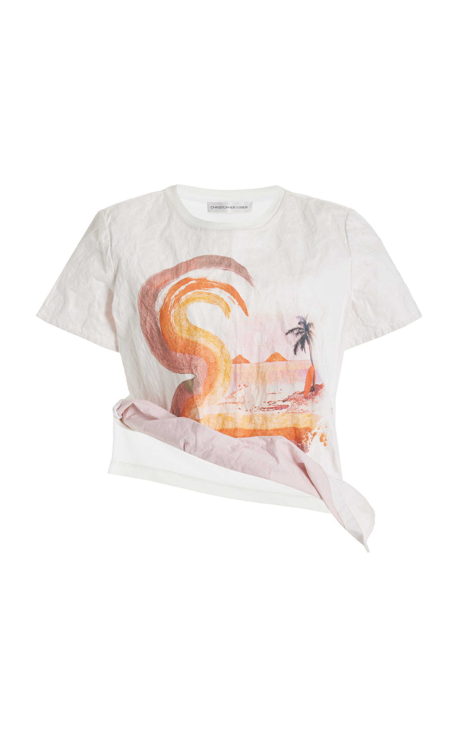 Exclusive Surf-Print Crushed-Cotton T-Shirt