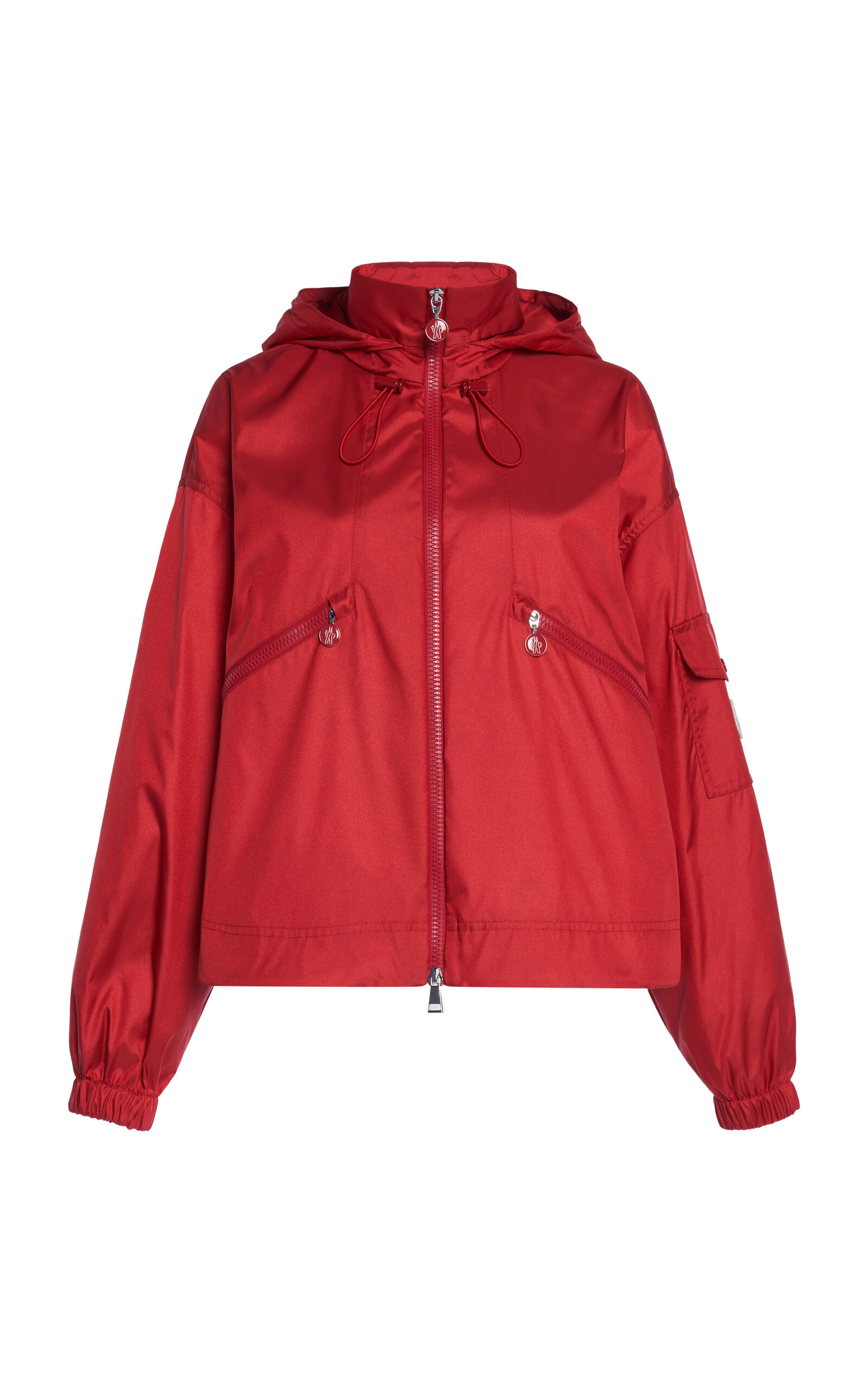 Shop Moncler Hemar Short Parka In Red