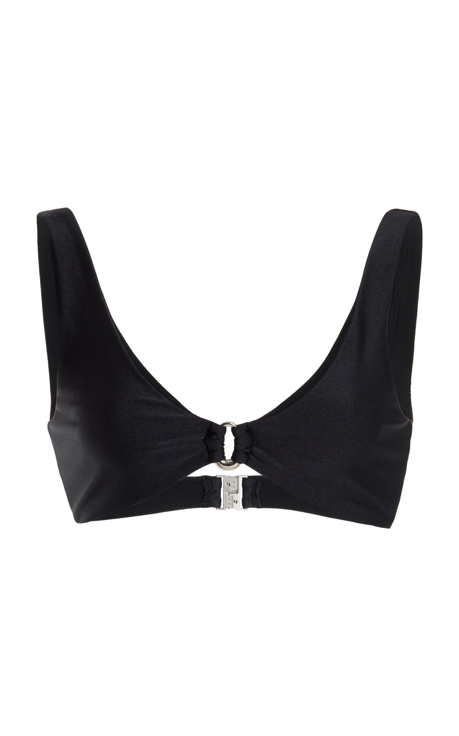 Shop Simkhai Astrid Ring-detailed Bikini Top In Black