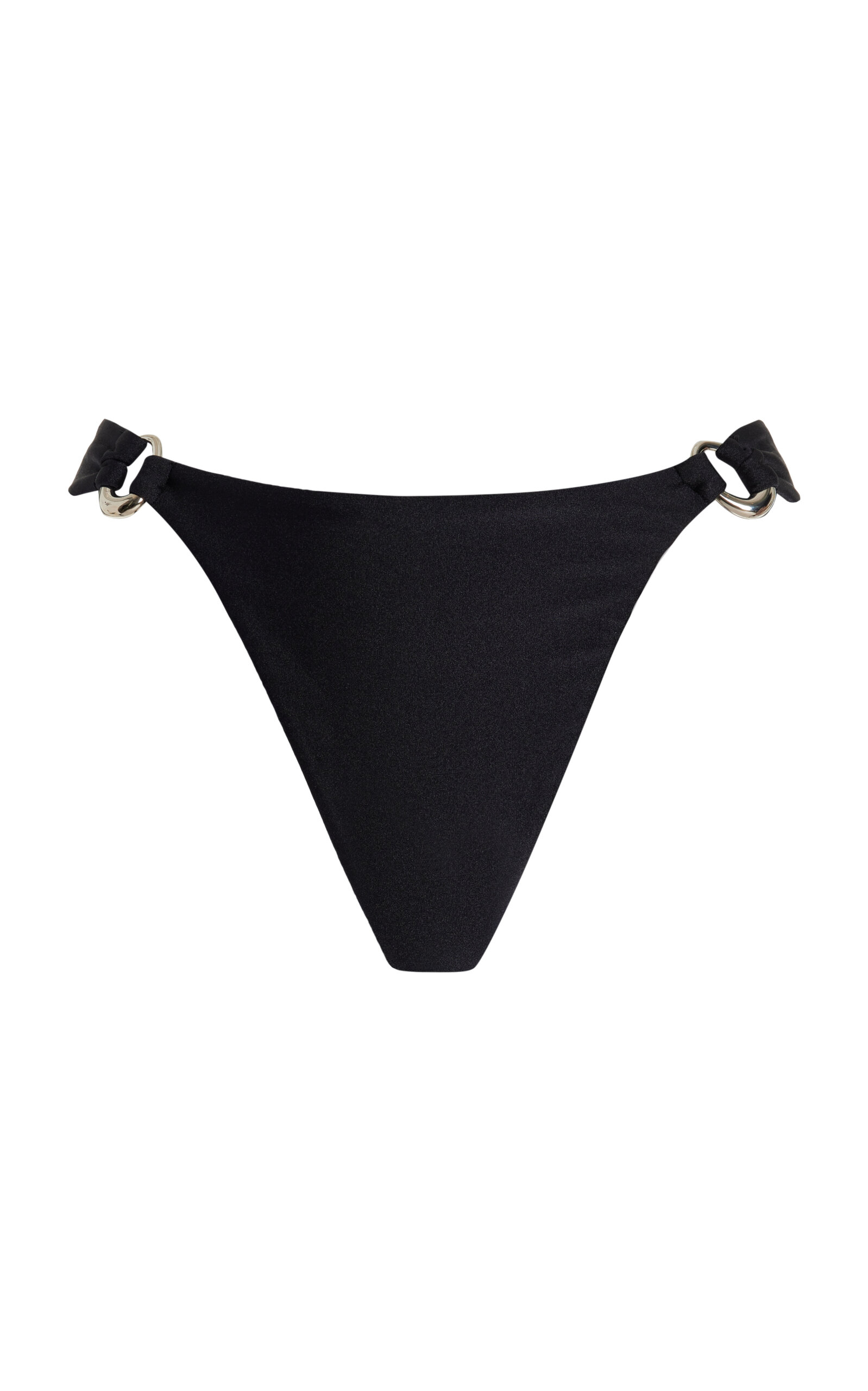 Shop Simkhai Francesca Ring-detailed Bikini Bottom In Black