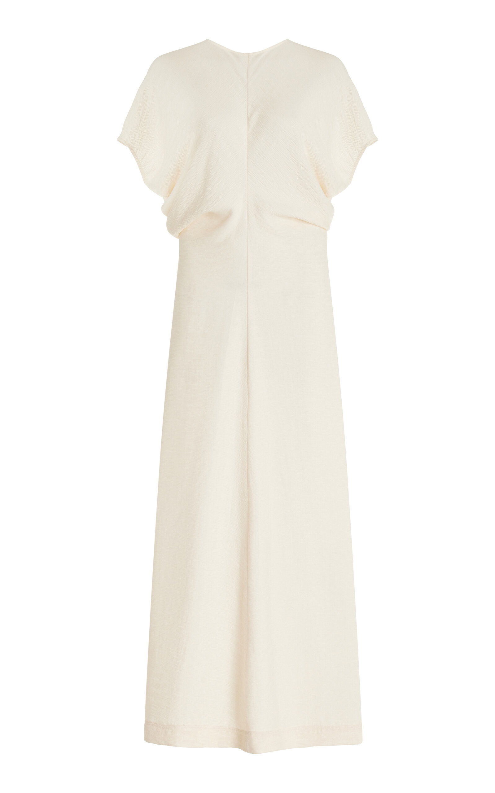 Shop Totême Slouch-waist Maxi Dress In Ivory