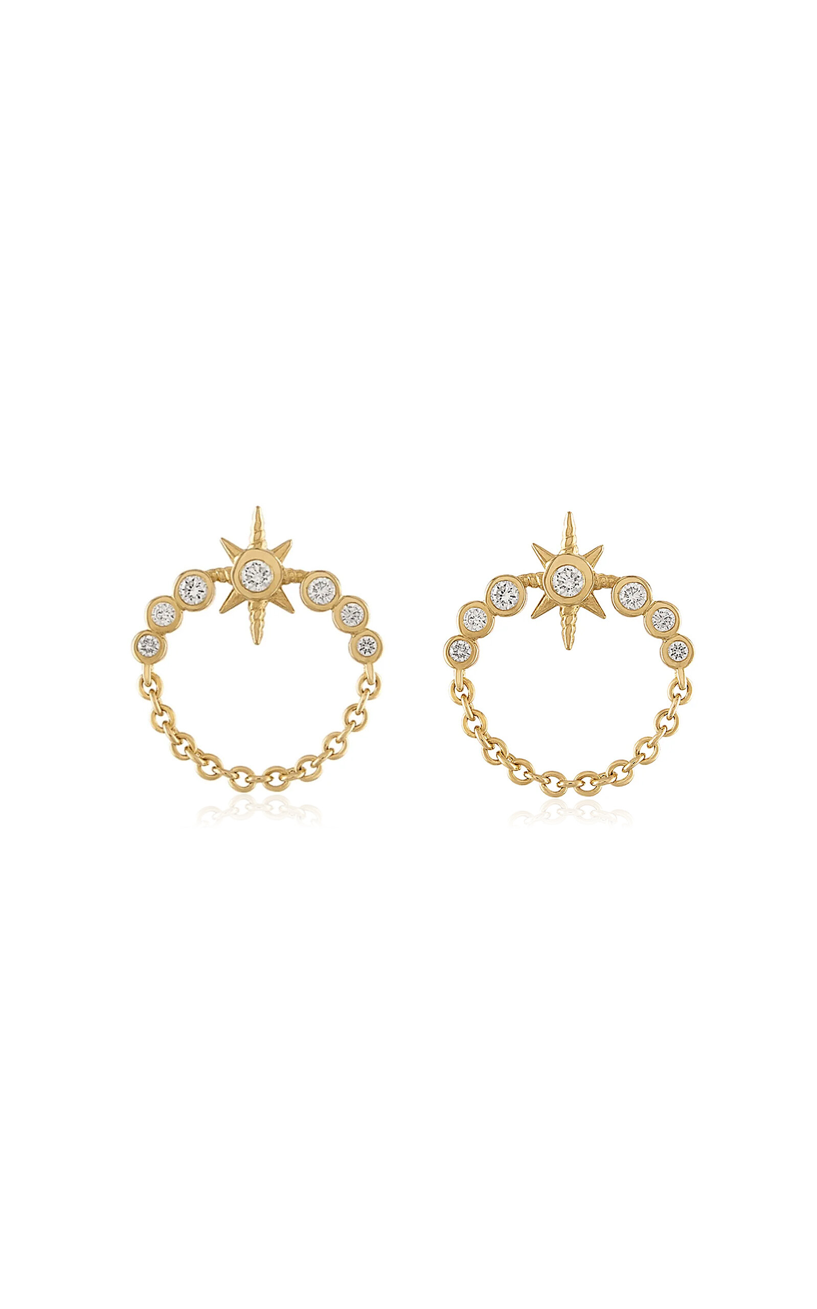 Orbit 14K Yellow Gold Diamond Earrings