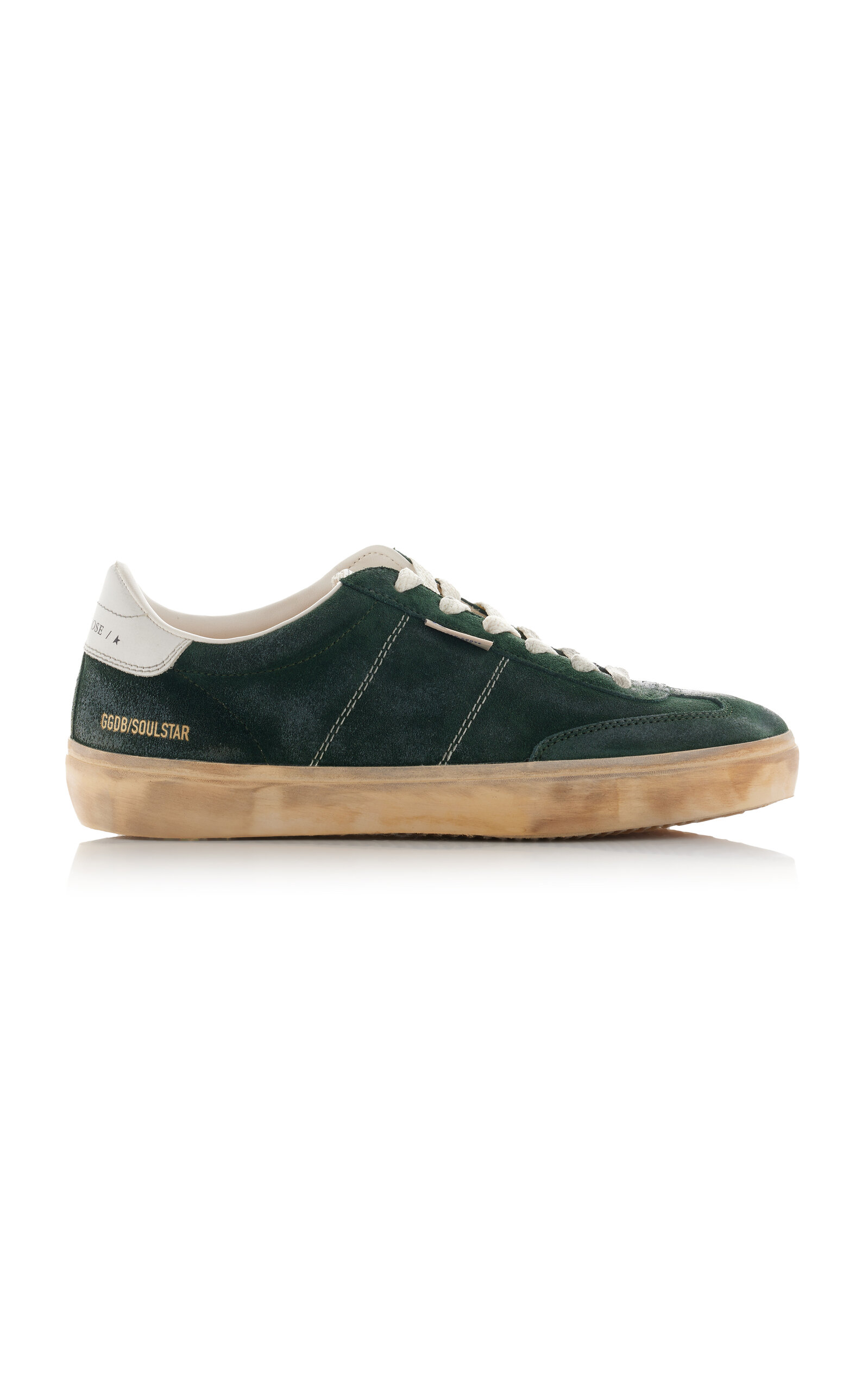 Shop Golden Goose Soul-star Suede Sneakers In Green