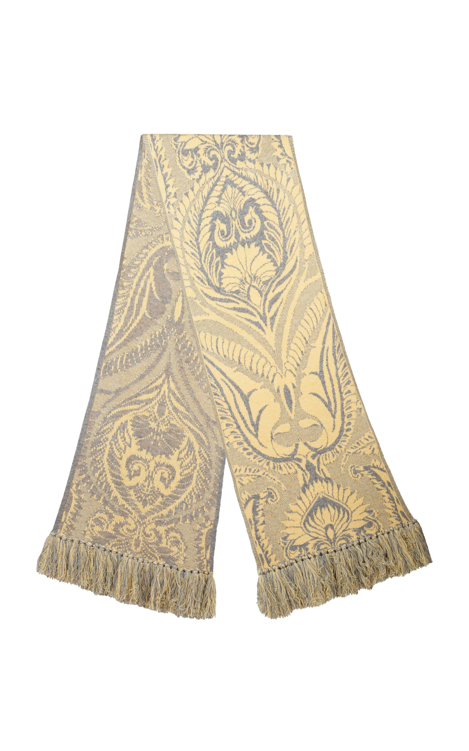 Etro Wool Knit Printed Scarf