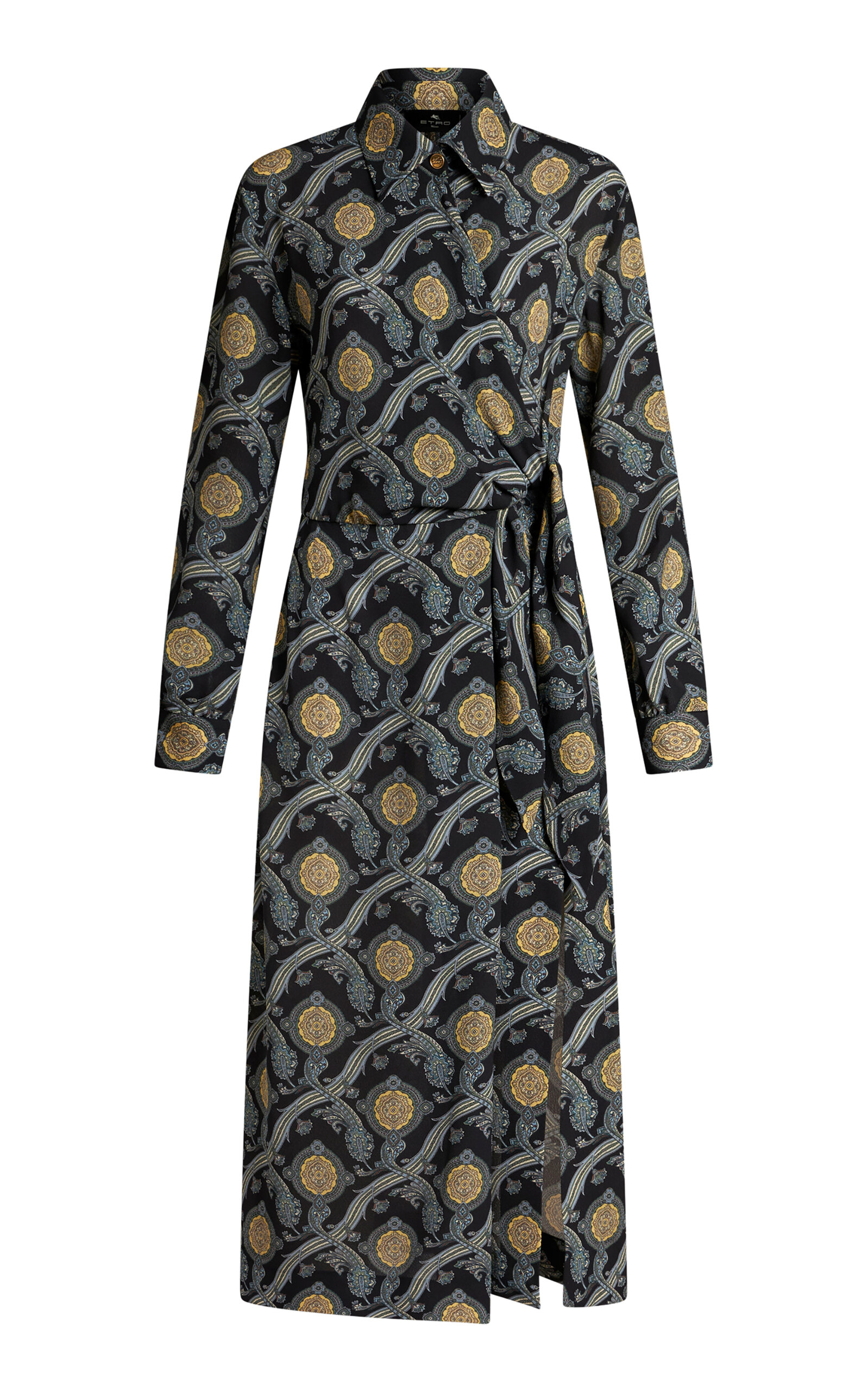 Tie-Detailed Midi Dress