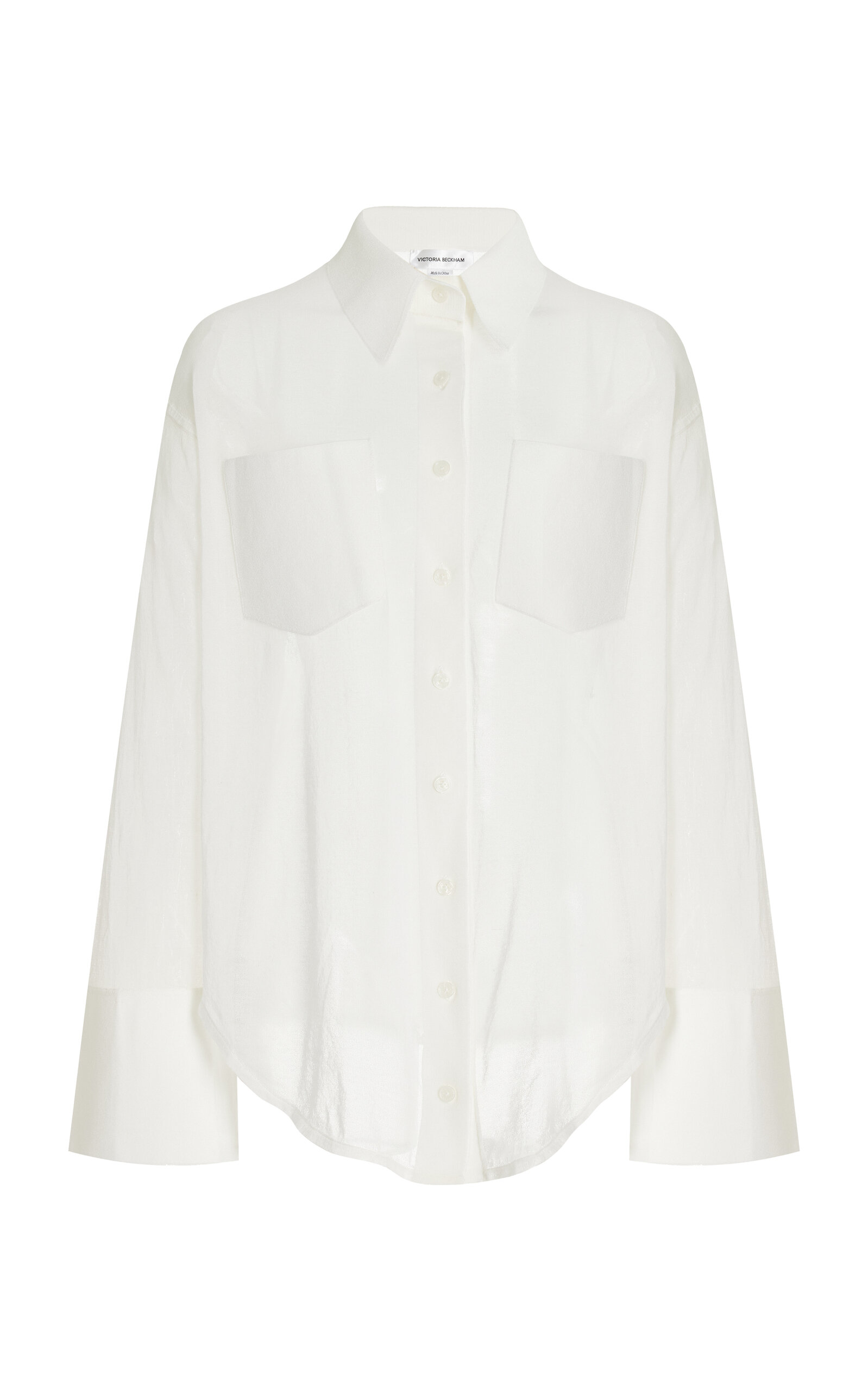 Victoria Beckham Oversized Cotton-blend Shirt In White