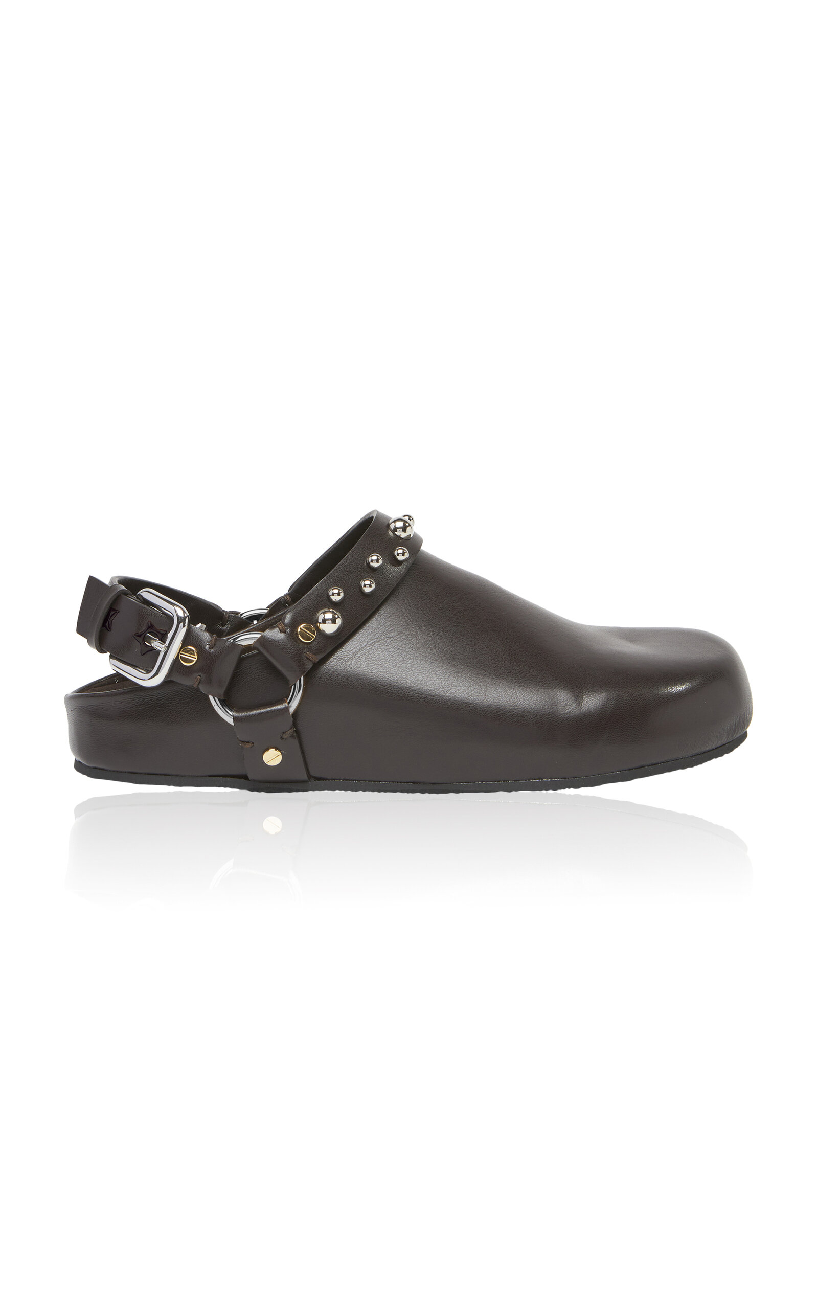 Stella Mccartney Elyse Studded Eco-leather Clogs In Brown