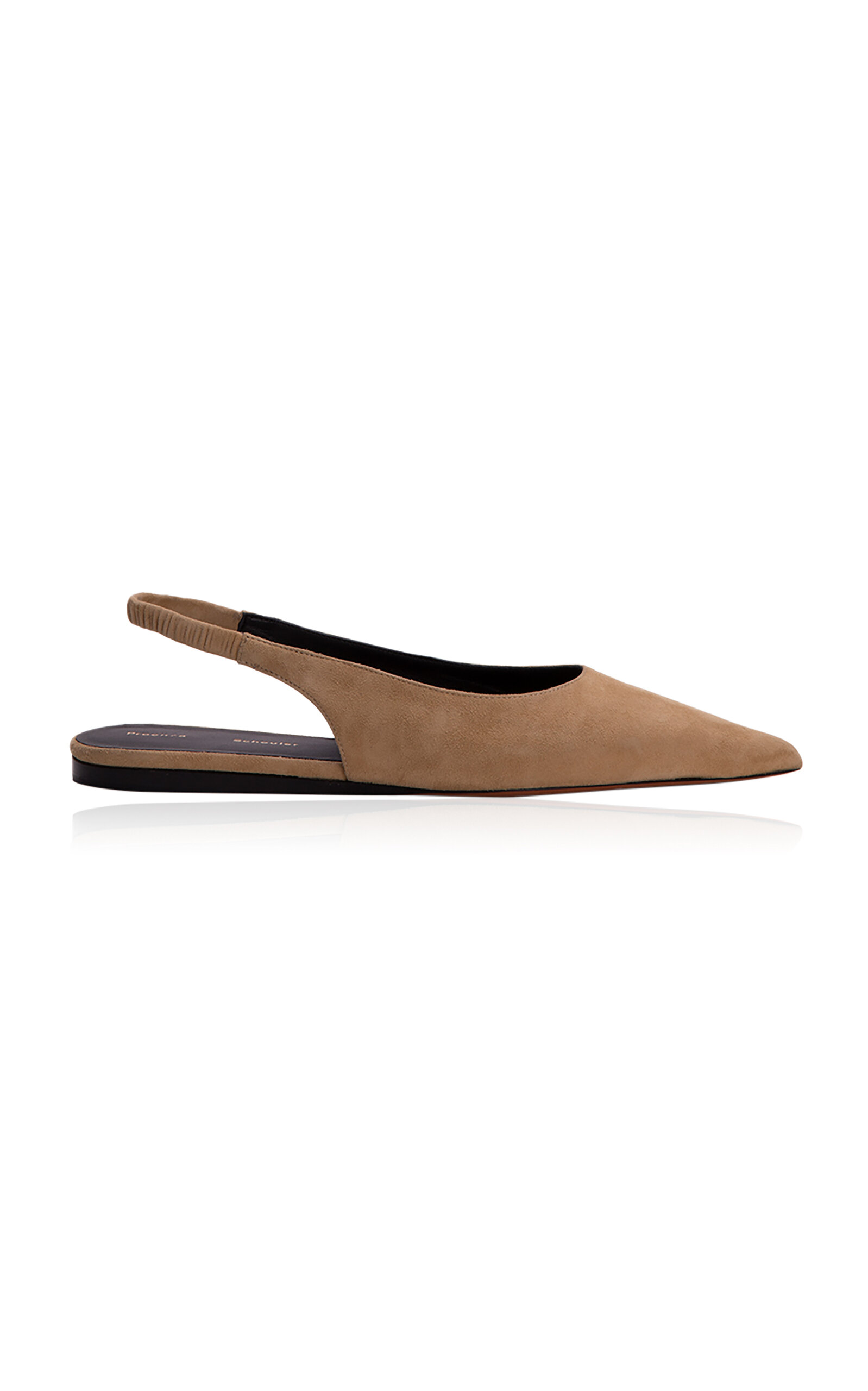 Spike Slingback Leather Flat