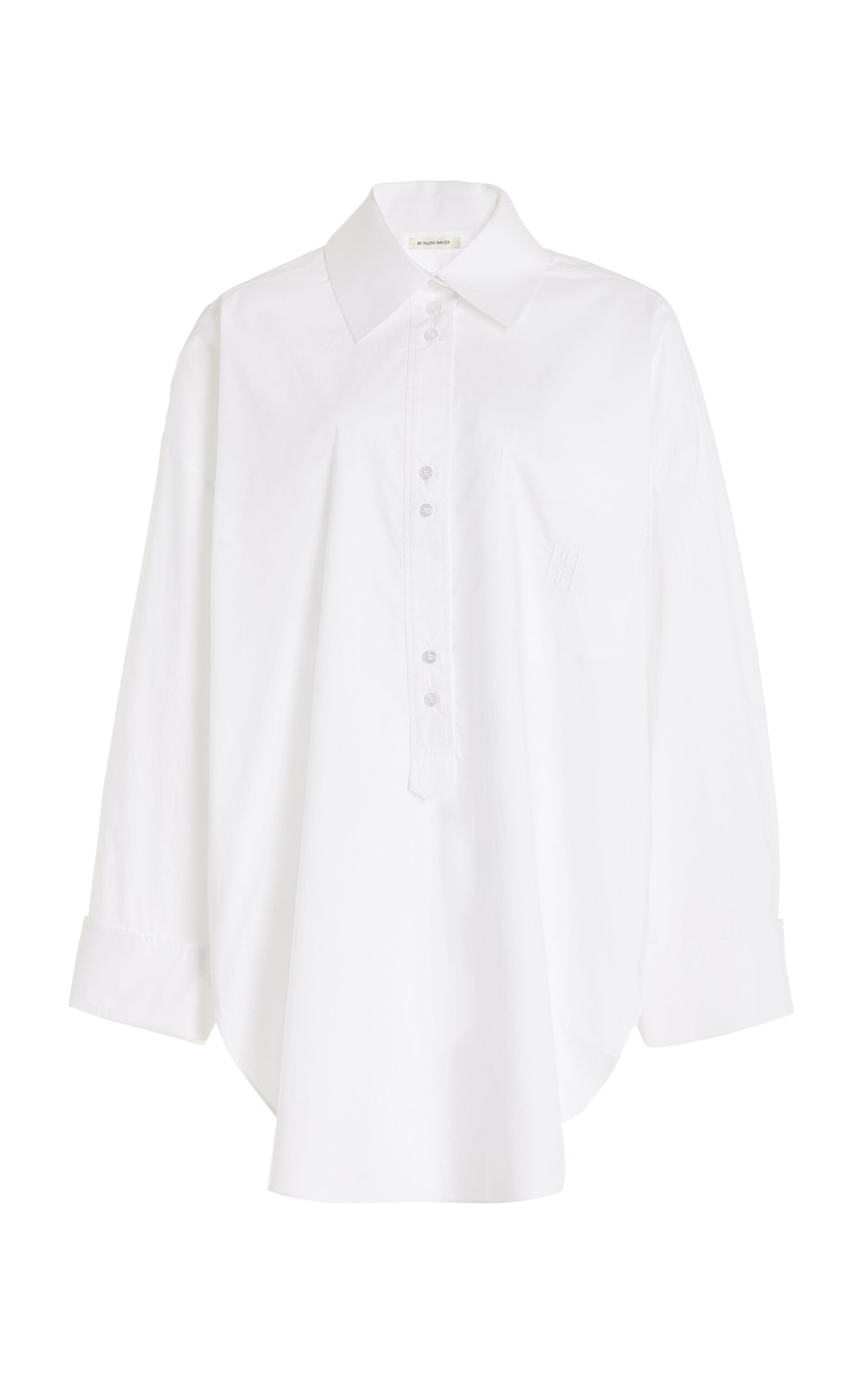 By Malene Birger Collared Top In White