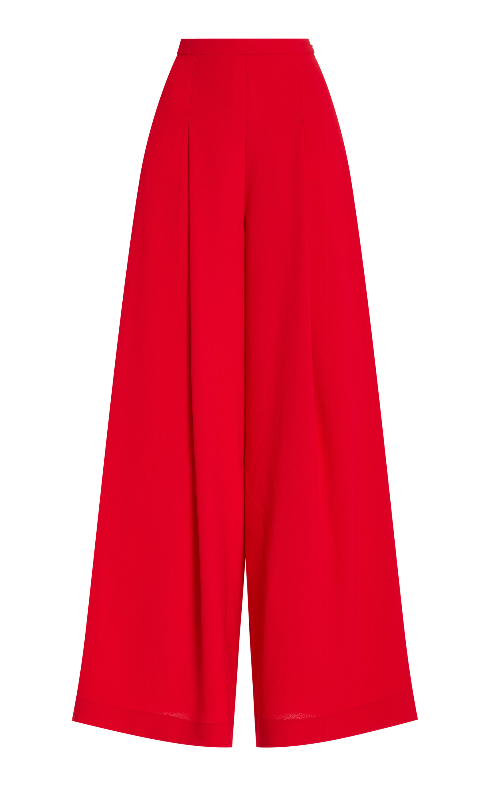 Carolina Herrera High-waist Wide-leg Trousers In Red