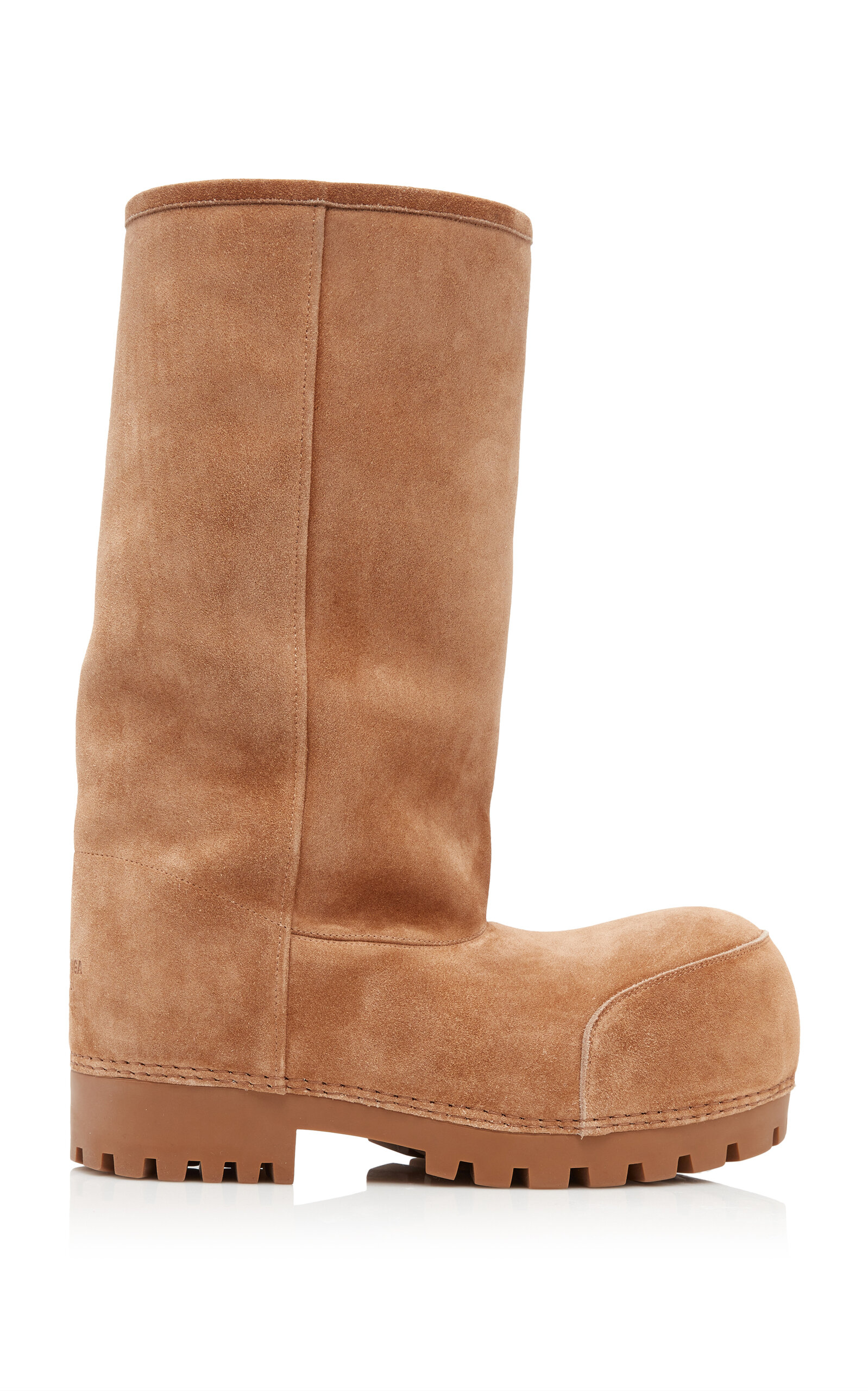 Shop Balenciaga Alaska Suede & Faux-fur Boots In Tan