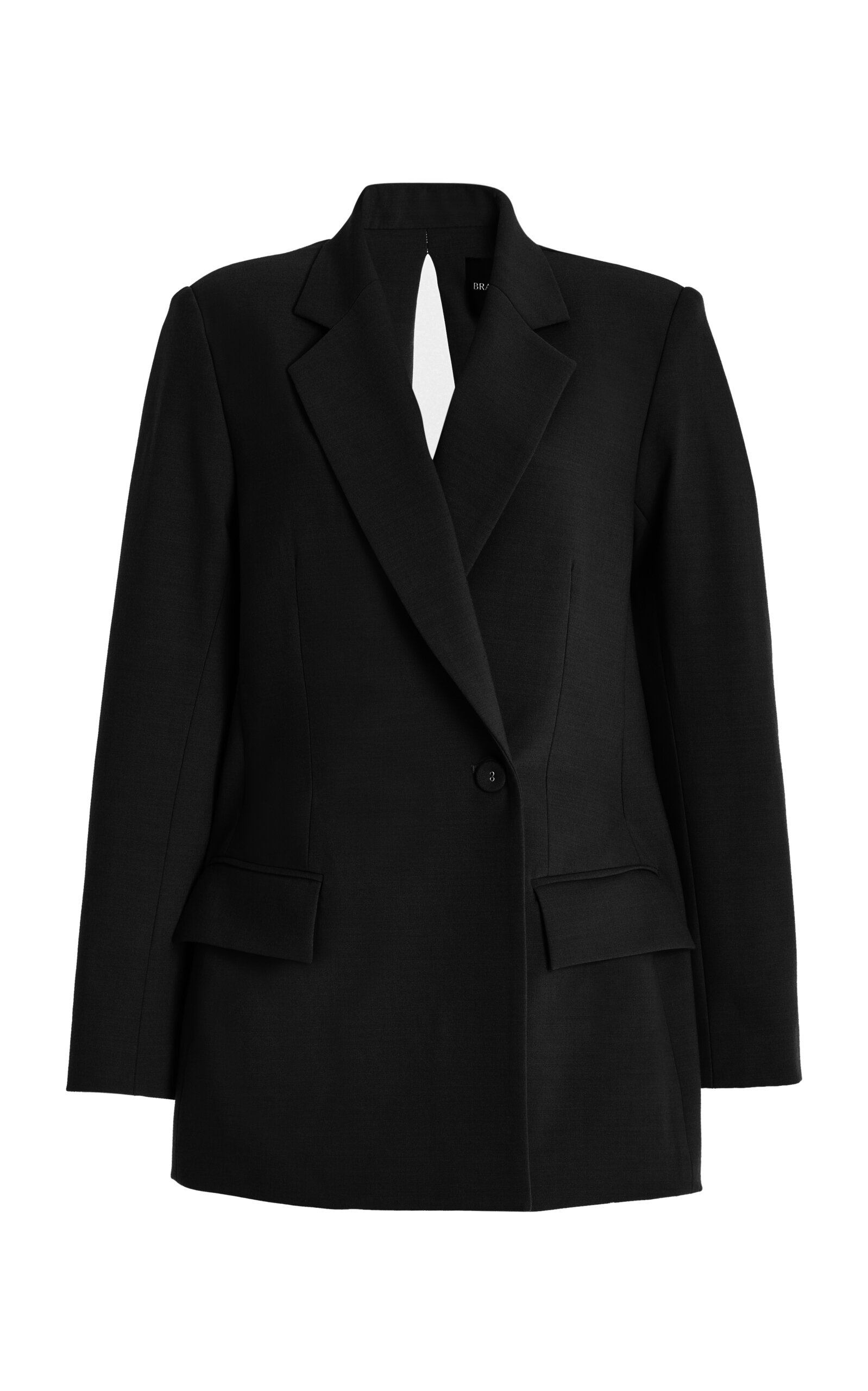 Brandon Maxwell The Riley Double-breasted Wool-blend Jacket In Black