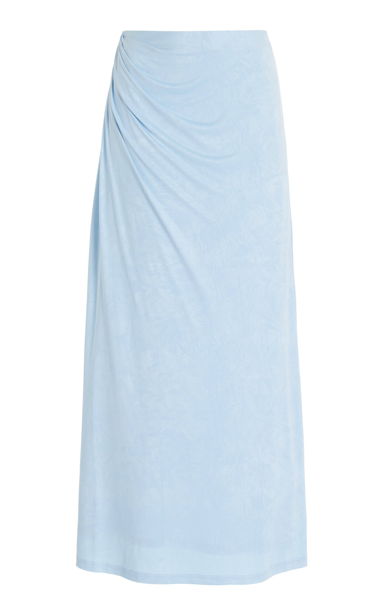 Significant Other Priya Draped Crepe Maxi Skirt In Blue