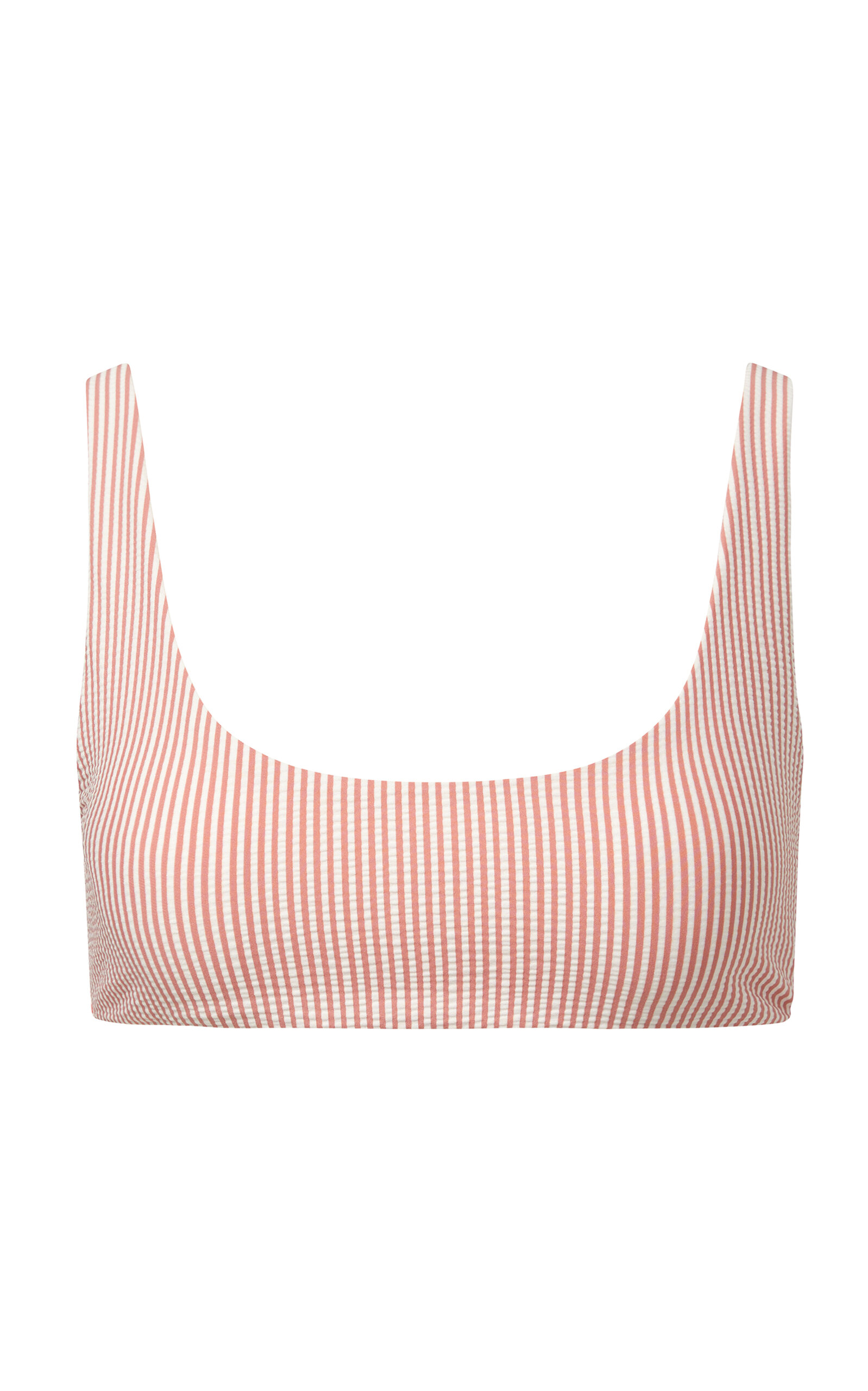 Shop Onia Scooped Bikini Top In Stripe