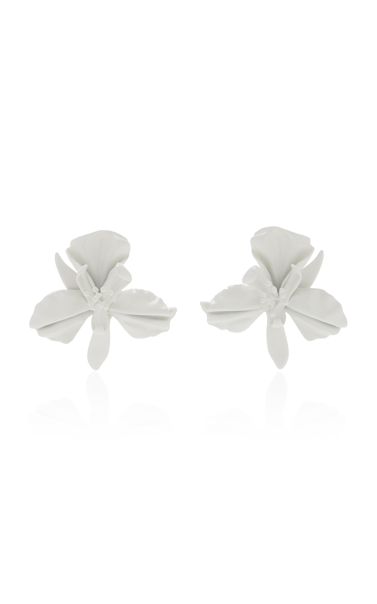 CULT GAIA MILA SILVER-TONE FLORAL EARRINGS 