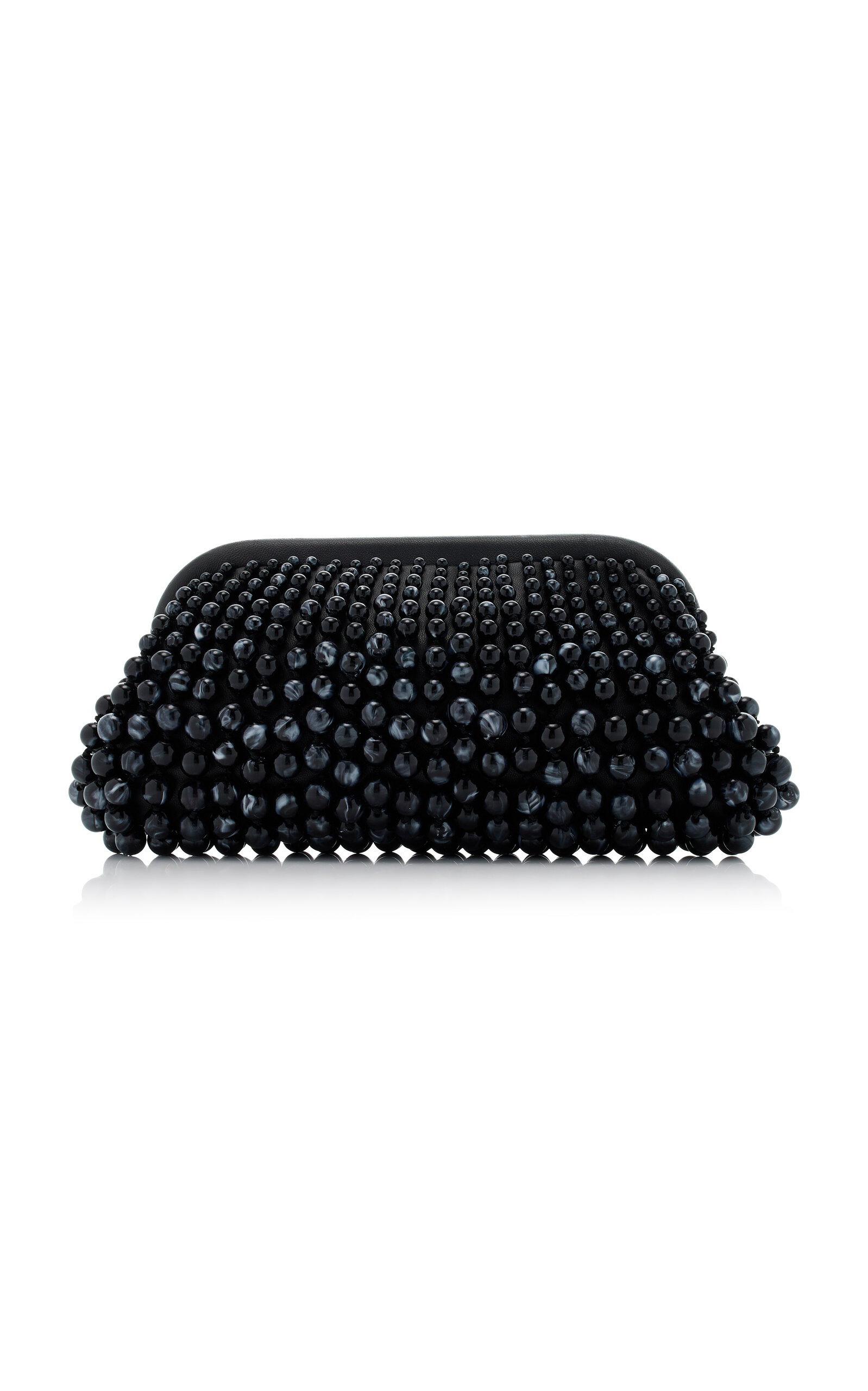 Nia Beaded Leather Clutch