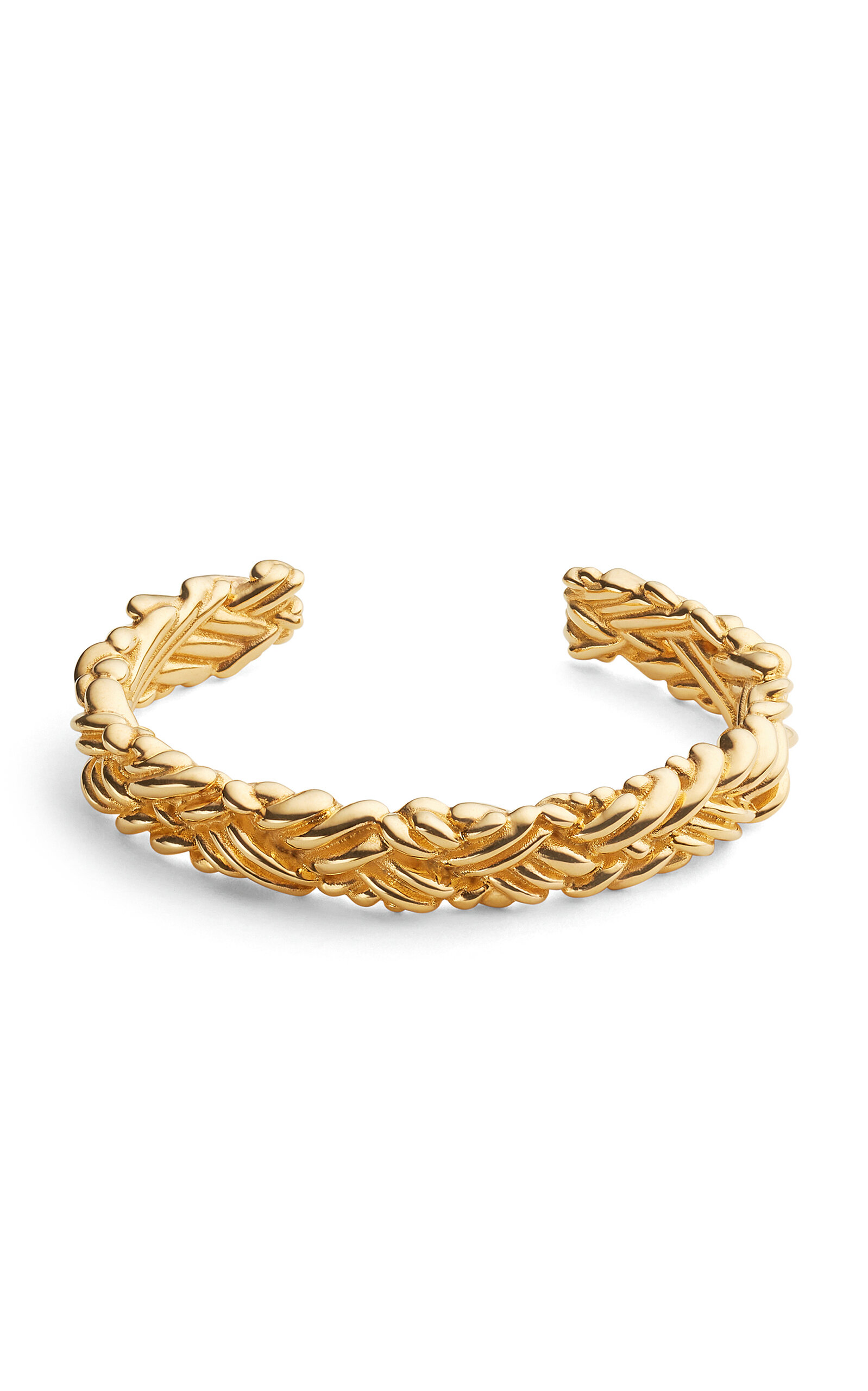 Shop Bottega Veneta 18k Gold-plated Sterling Silver Bracelet